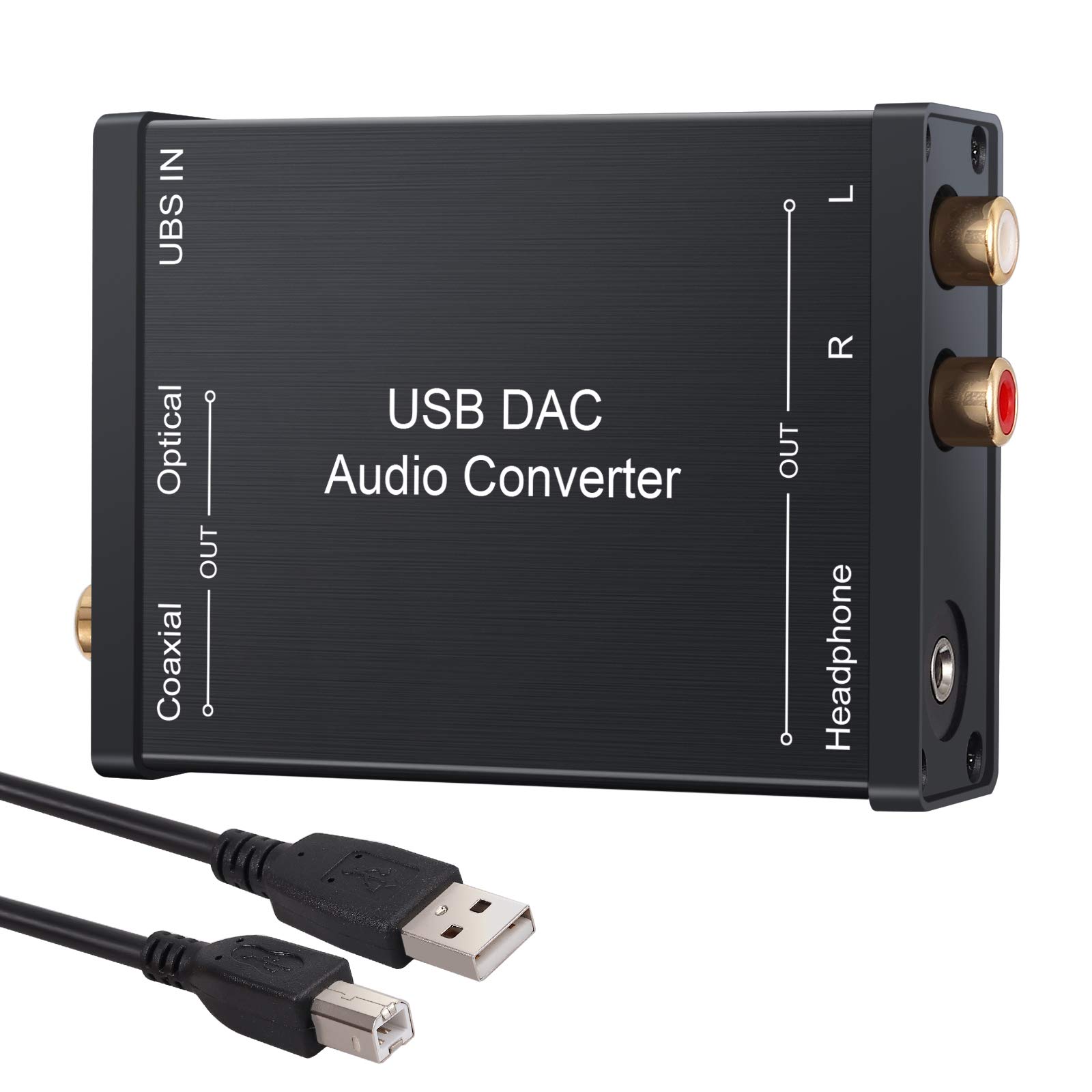 【送料無料】LiNKFOR USB DAC 音声変換機 USB入力 光 同軸 RCA 3.5mmヘッドフォン出力 USBサウンドカード USBケーブル付属 Windows XP/Mac OS-X /PS4 /PS3 /Xbox 360 /Xbox One S対応