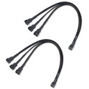 【送料無料】Cable Matters 2本セット 3分岐 4ピンPCケースファン 分岐ケーブル - 30cm、4ピンPWMファン 分岐コード、PWMスプリッタ...