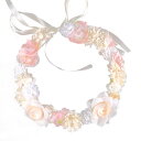 【送料無料】Frcolor 花冠 ヘアアクセサリー お花の冠 花嫁 ヘッドドレス ヘア花輪 パーティー 結婚式 写真撮影 演奏会 コンサート 髪飾り