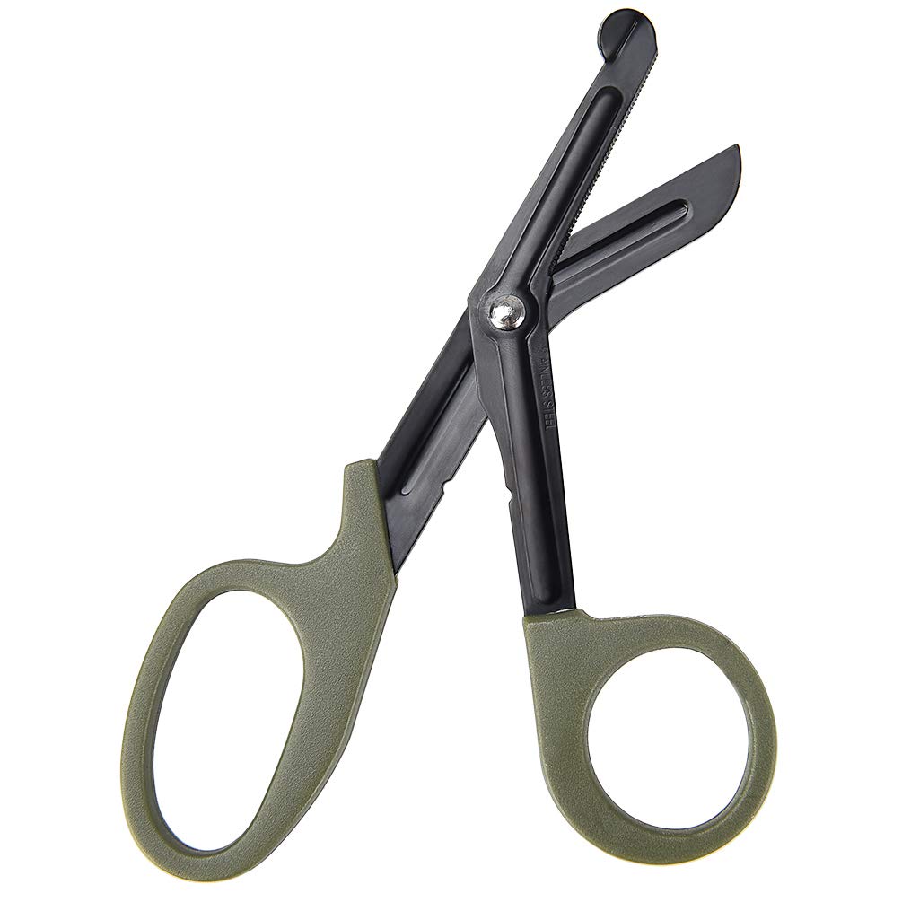【送料無料】LEDGLE ハサミ ハサミ キャンプはさみ アウトドア はさみ ハサミ 安全はさみ 皮革 レザー デニム ナイロン用はさみ はさみ (グリーン)
