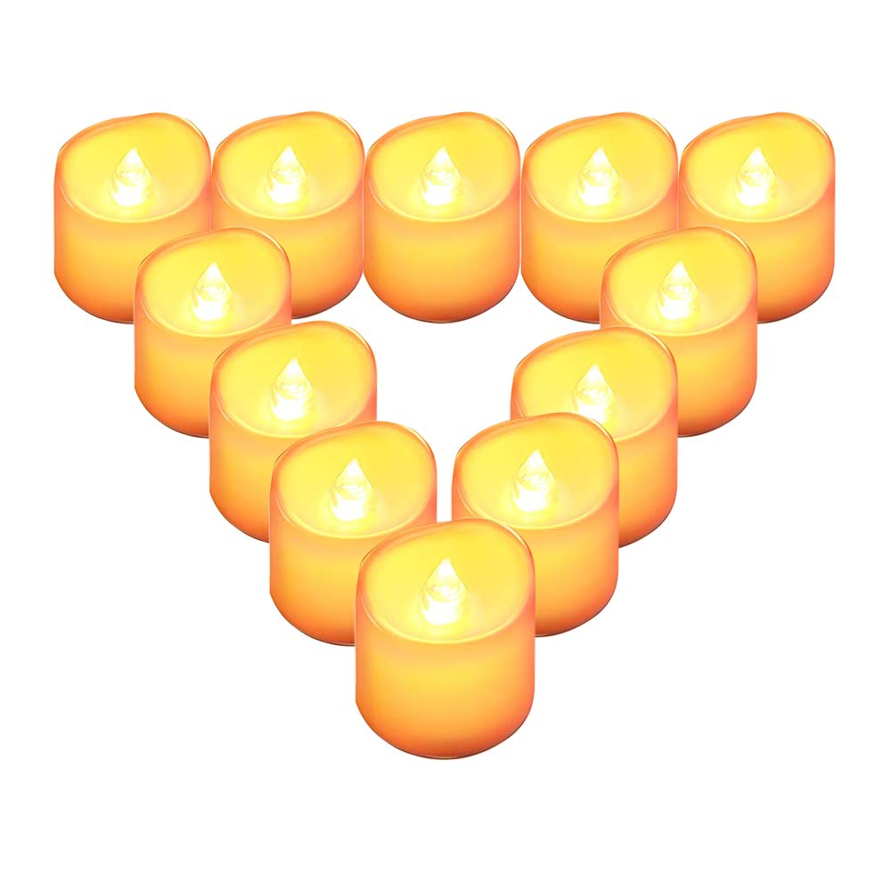【送料無料】QBeau LED キャンドルライト LEDキャンドル 蝋燭 暖色光 揺らぐ炎 ティーライトゆらゆら揺れる 火を使わない 安全 省エネ 長持ち 便利 おしゃれ クリスマス 結婚式 誕生日 室内 室外飾り インテリアライト 連続最大点灯時間約100時間 （12個セット）