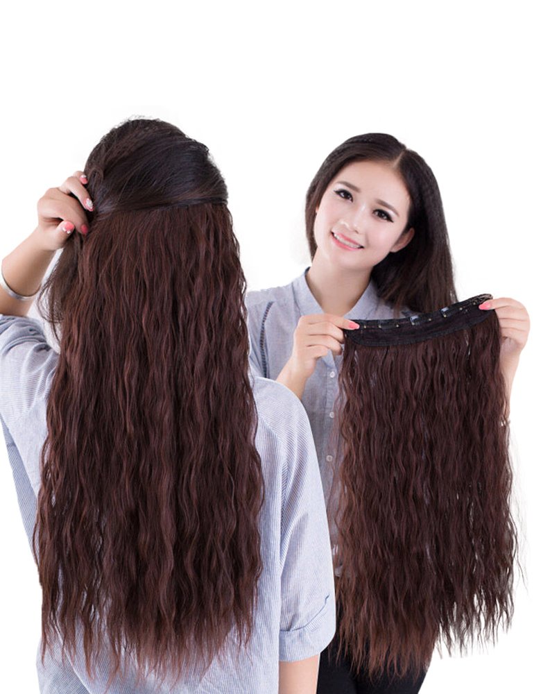 【送料無料】YJINCO エクステ 襟足ウィッグ フラソバージュ ポイントウィッグ ロング クリップ 原宿系 ..