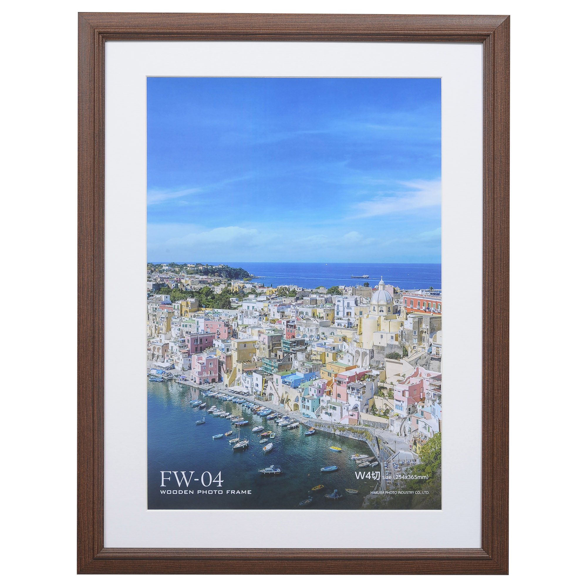 【送料無料】ハクバ HAKUBA 木製額縁 FW-04 ワイド4切 ブラウン FW-4-BRW4
