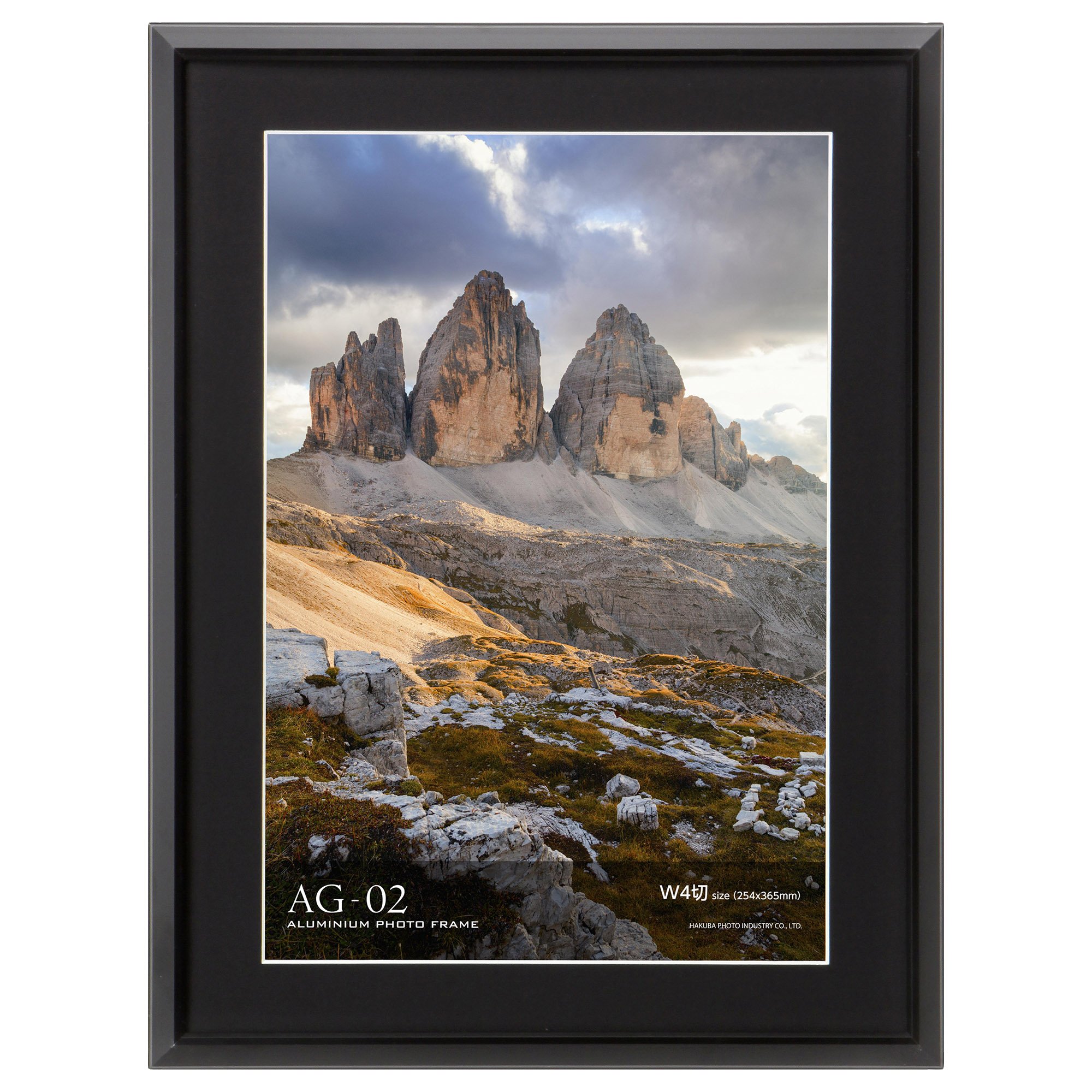 【送料無料】ハクバ HAKUBA 額縁 アルミ AG-02 ワイド4切 ブラック FAG2-BKW4
