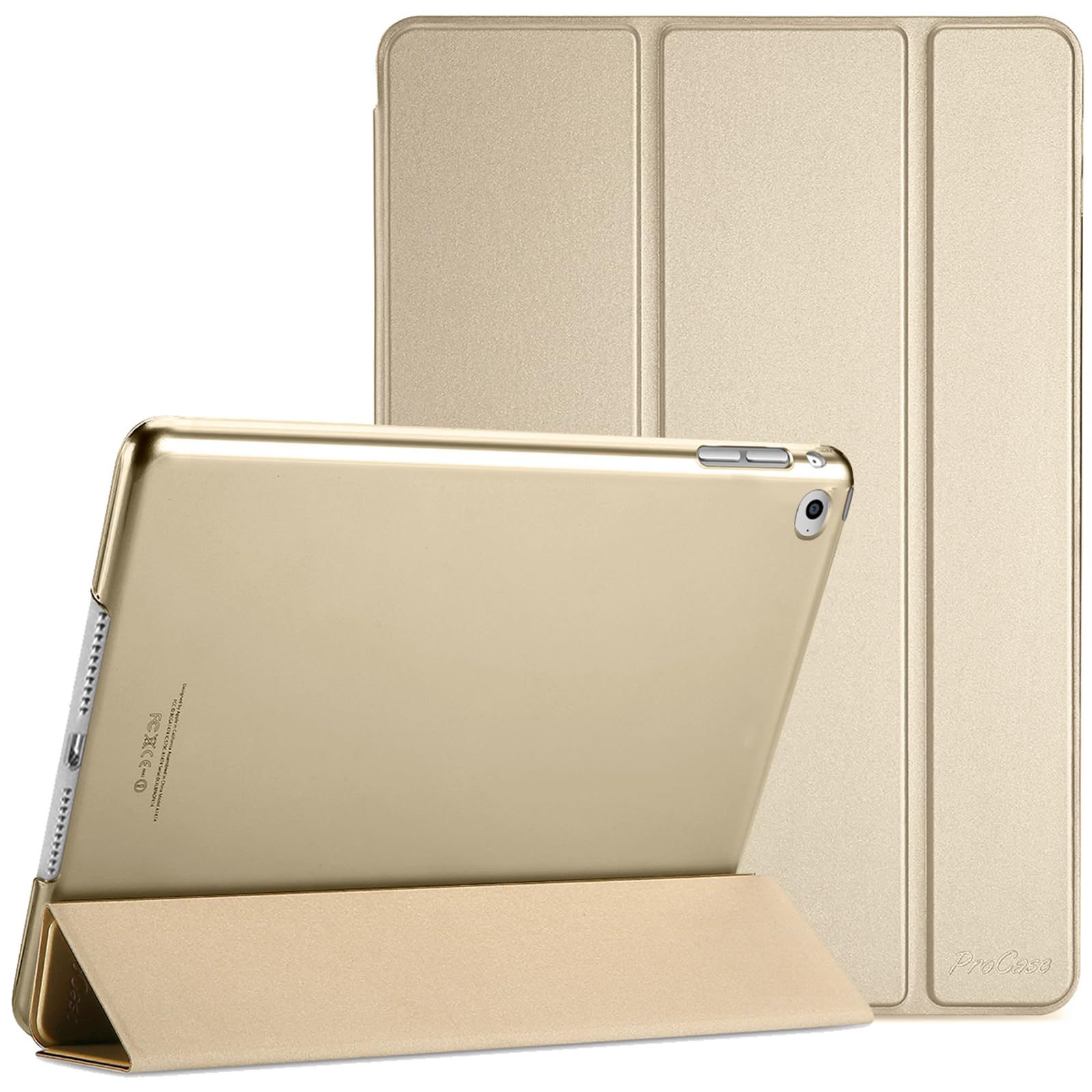 【送料無料】ProCase iPad mini 4 ケース（A1538 A1550 A1546） オートスリープ/ウェイク機能 三つ折りスタンド スマート 超スリム フォリオ保護ケース 半透明フロスト バックカバー 対応機種：iPad mini 4世代 7.9