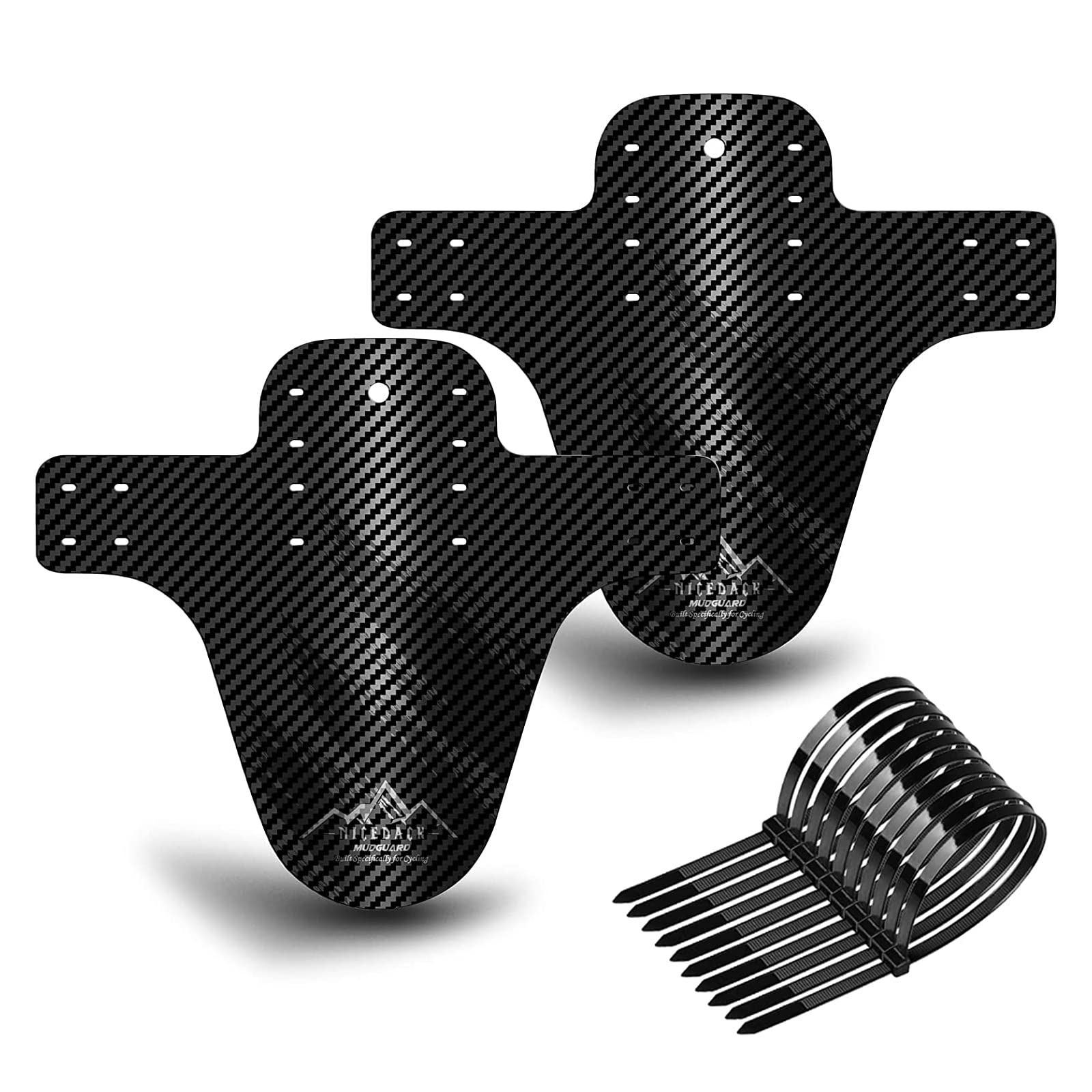 【送料無料】NICEDACK自転車フェンダー、2個MTB マウンテンバイク マッドガード前後の互換性自転車泥除けセットダウンヒルマウンテンバイクフロントおよびリアマッドガードは650B 20"26" 27.5"36インチに適合ファットタイヤバイクとすべてのディスクブレーキ自転車(黒)