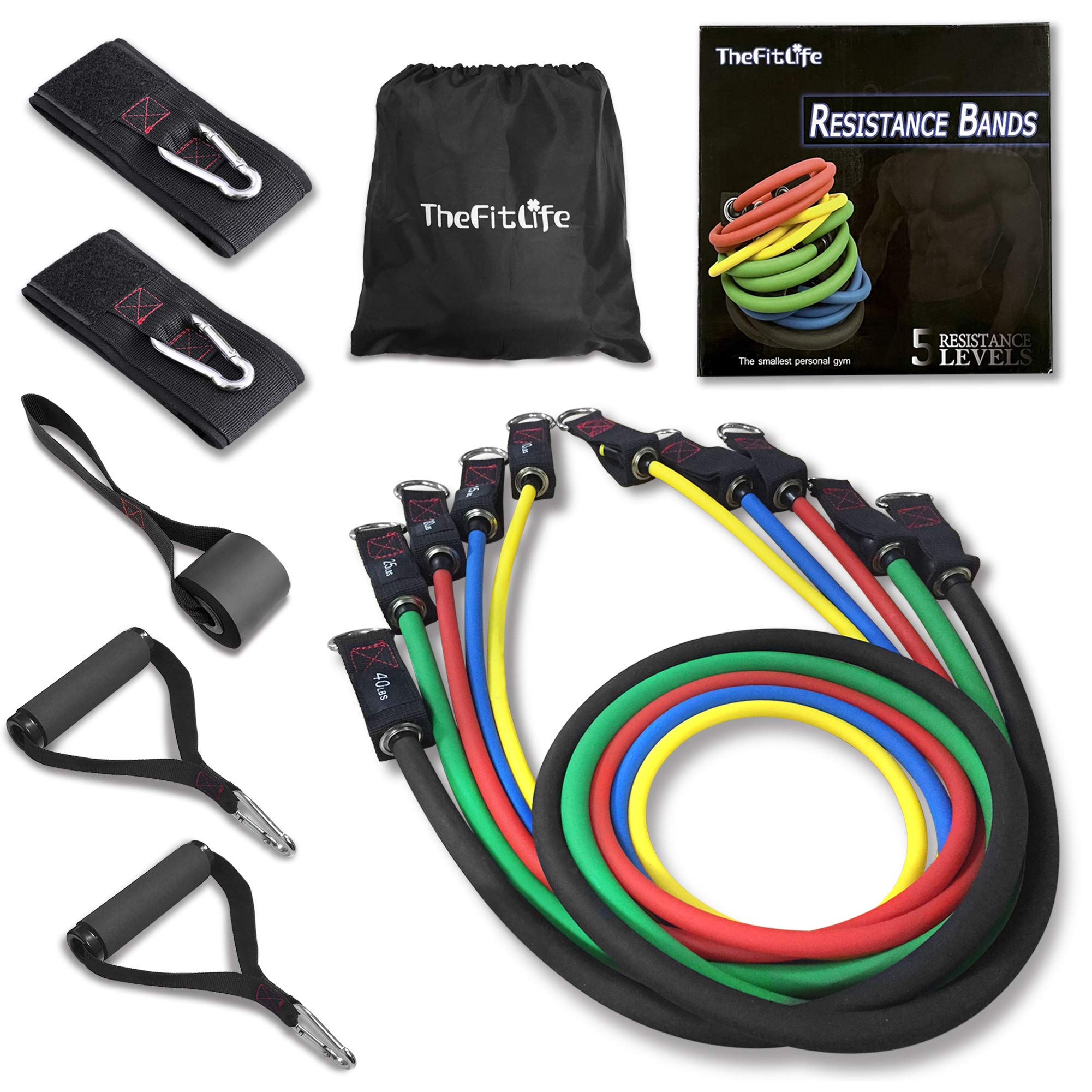 【送料無料】TheFitLife トレーニングチューブ チューブ トレーニング 筋トレチューブ (中黄/天色/紅色..