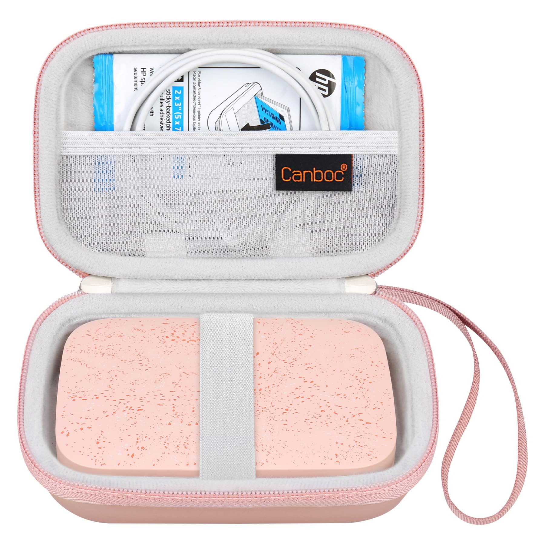 【送料無料】Canboc Shockproof Carrying Case Storage Travel Bag EVAハード保護収納ケース-トラベルプロテクトキャリングストレージケースはHP スプロケット ポータブル 2 x 3インチ インスタントフォトプリンター ポータブルBluetoothサーマルプリンターポケットプリ
