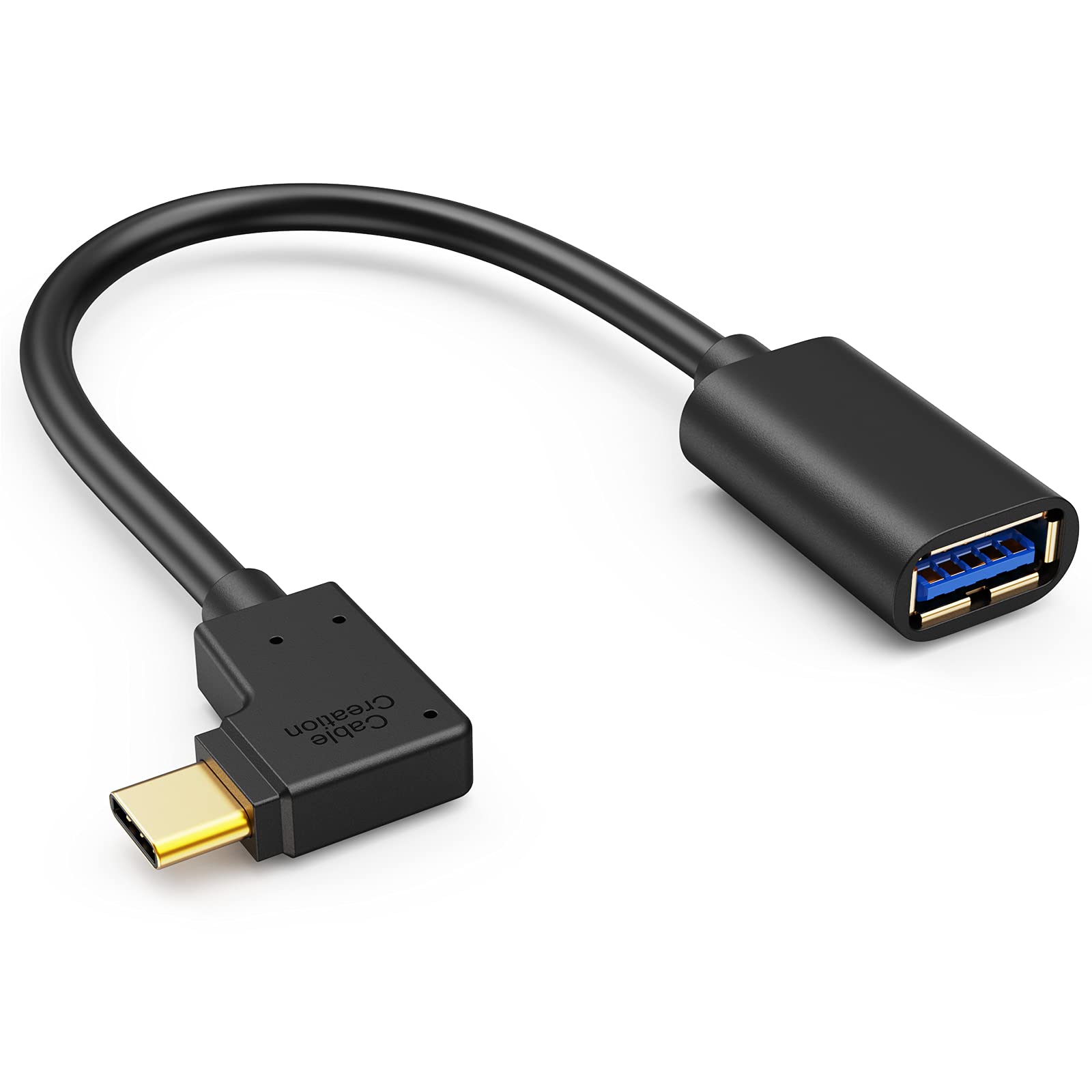 【送料無料】Type C to USB 3.0アダプタ,CableCreation 片側L型 90度 USB 3.1 to USB 3.0 A OTGケーブル Oculus Quest Link、iPhone 15、iPhone15Pro Max等に対応 ブラック 0.15m