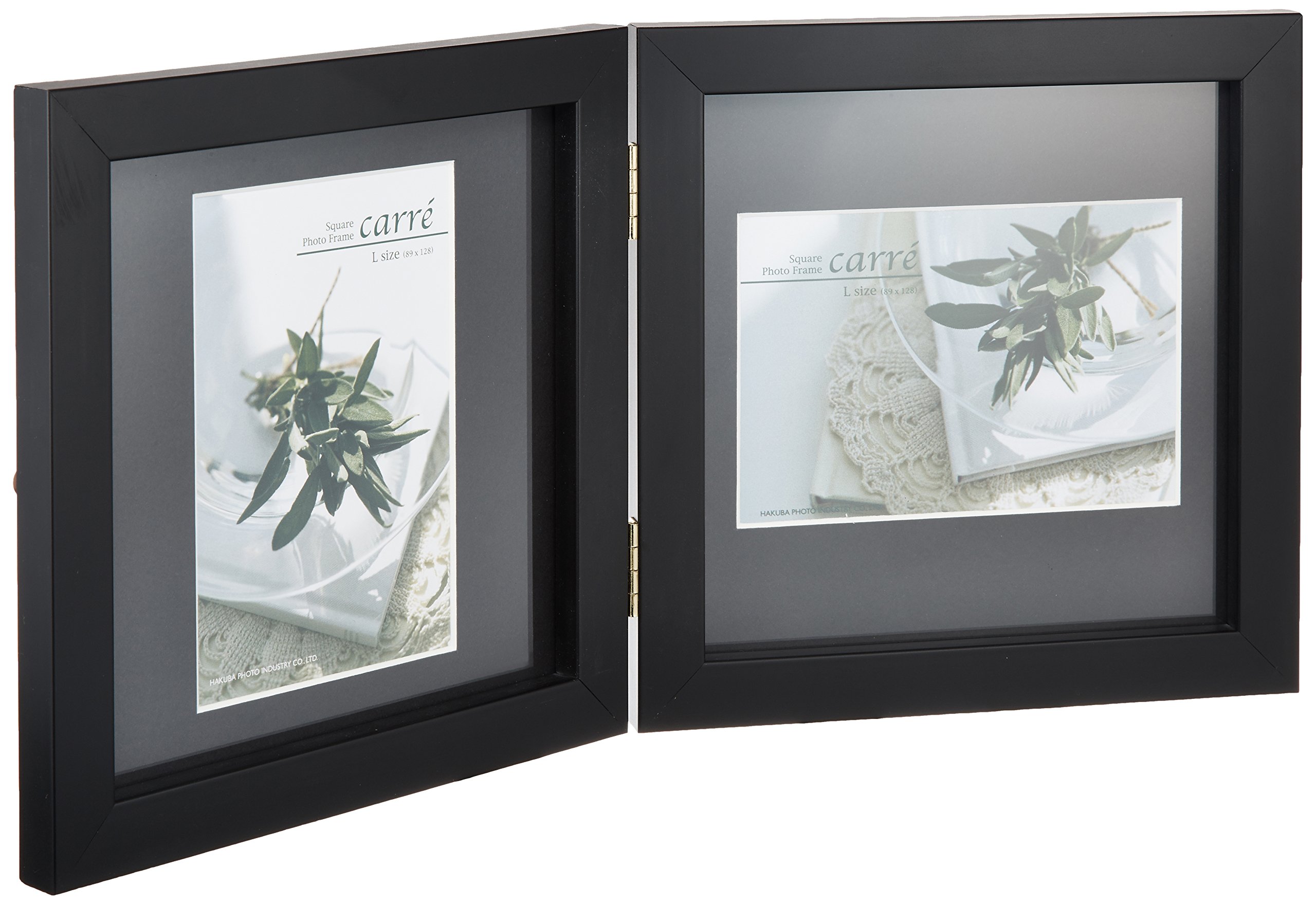 【送料無料】ハクバ 【限定】 HAKUBA フォトフレーム スクウェア 木製 額 カレ L サイズ 2面 ブラック L 木製 FSQCR-BKL2 軽くて割れないPET板を採用 タテヨコ兼用