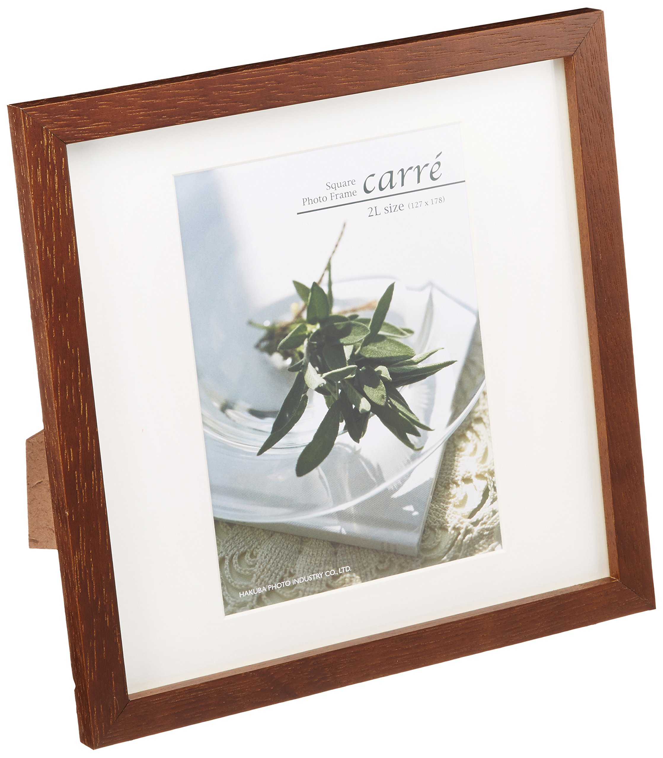 【送料無料】ハクバ 【限定】 HAKUBA フォトフレーム スクウェア 木製 額 カレ 2L サイズ 1面 ブラウン 2L 木製 FSQCR-BR2L1 軽くて割れないPET板を採用 タテヨコ兼用