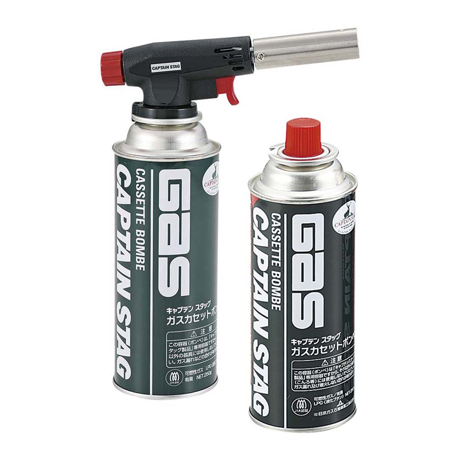 【送料無料】キャプテンスタッグ バーベキュー BBQ用 燃料 ハンディ ガストーチ カセットボンベ 2本セ..