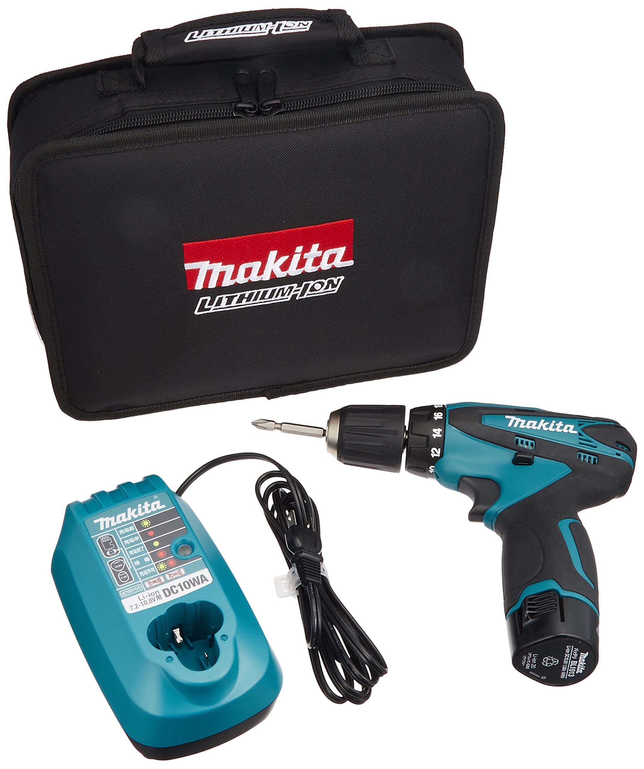 【送料無料】マキタ(Makita) 充電式ドライバドリル 10.8V Led ライト 付き,小型 本体付属バッテリー1個..