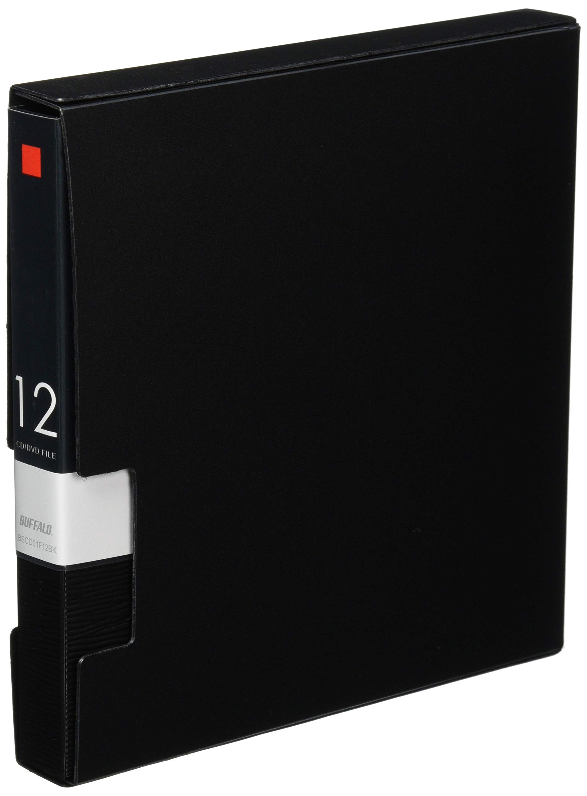 【送料無料】バッファロー BUFFALO CD&DVDファイルケース ブックタイプ 12枚収納 ブラック BSCD01F12BK