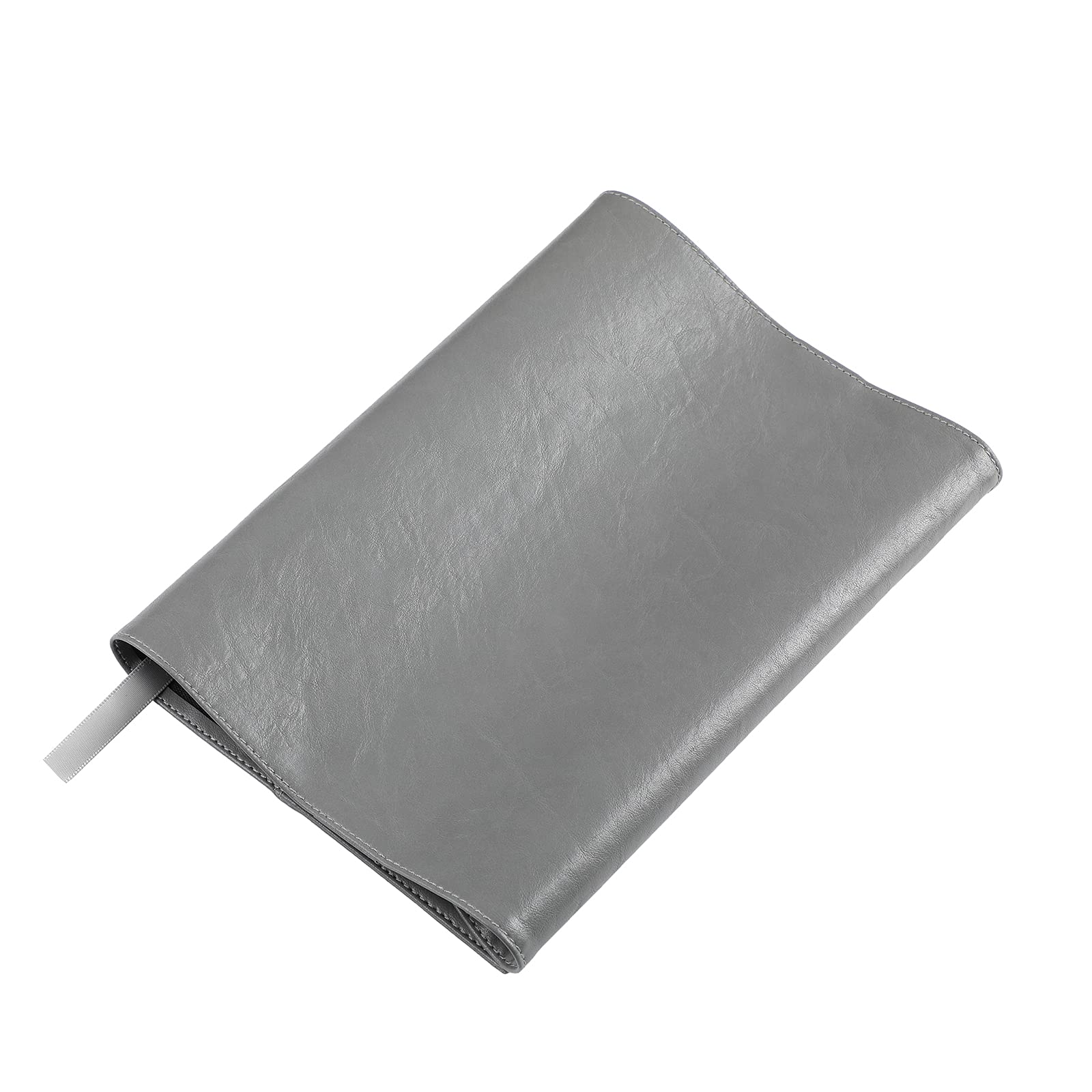 【送料無料】goges上質感のある合皮レザーブックカバー 厚み調整可 栞付き 四六並製本 グレー