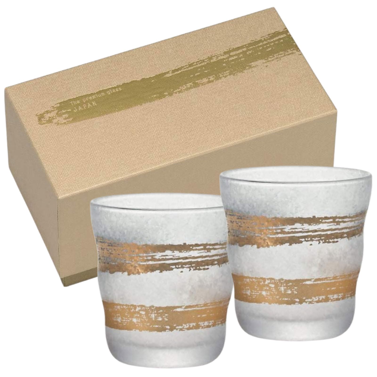 【送料無料】アデリア(ADERIA) プレミアム金一文字ロックグラスペア 335ml 2個セット 日本製 化粧箱入 ロック ウイスキー 焼酎 おしゃれ ギフト ...