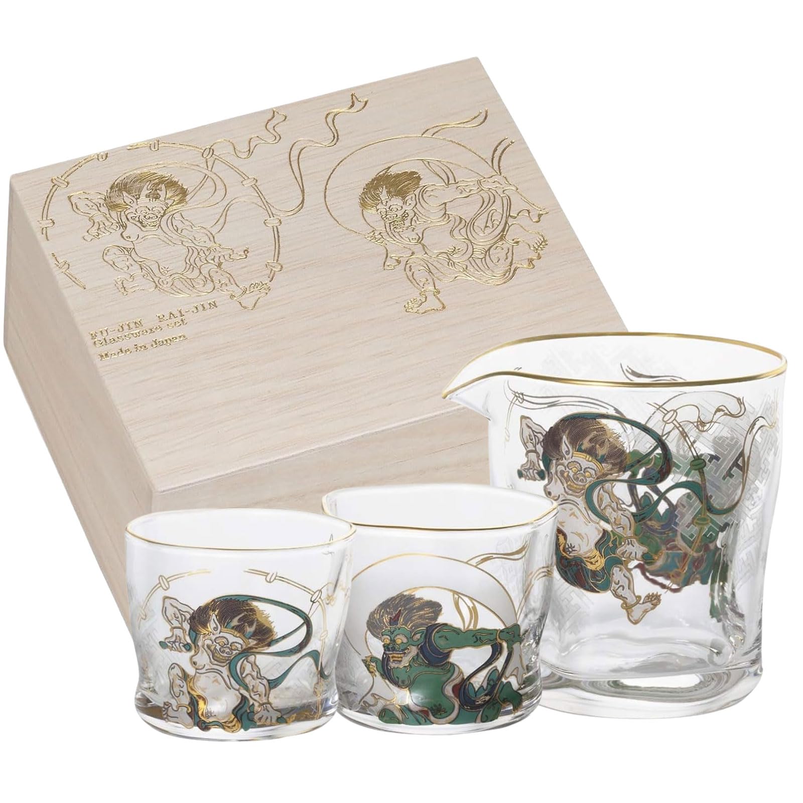 【送料無料】アデリア(ADERIA) プレミアムニッポンテイスト 風神雷神酒器セット 片口 盃 日本製 化粧箱..