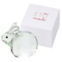 【送料無料】アデリア(ADERIA) オーナメント ETO MUSUBI 卯 クリア 日本製 化粧箱入 干支 玄関 風水 おしゃれ インテリア ガラス 置物 ギ...