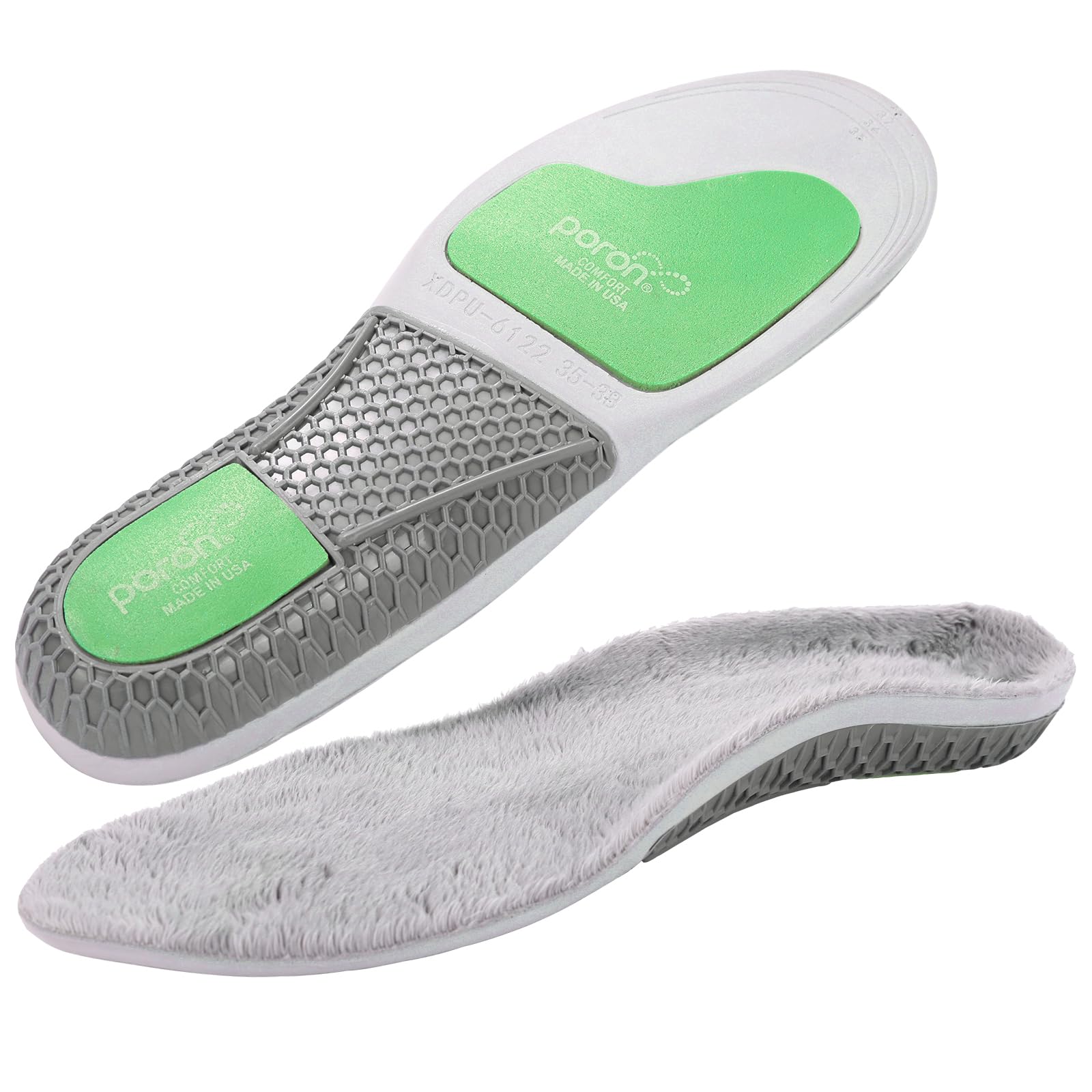 【送料無料】【冷え性から足元を守る、防寒用インソール】Vialifer 暖かい インソール 衝撃吸収 アーチサポート 防寒 中敷き 足元 あたたか 厚いソール ヒールとアーチの二重保護 ふわふわ 保温 スポーツ 立ち仕事 日常生活 男女兼用 サイズ調整 (グリーン, M(24.5-26.0