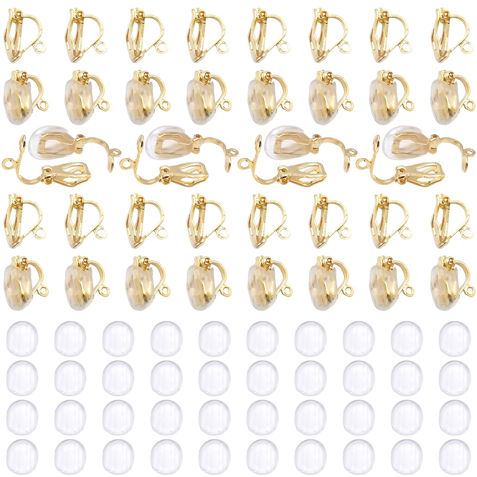 【送料無料】【BEAUTY PLAYER】ピアス イヤリングコンバーター ジュエリー40個と痛み止めパッド40個 手..