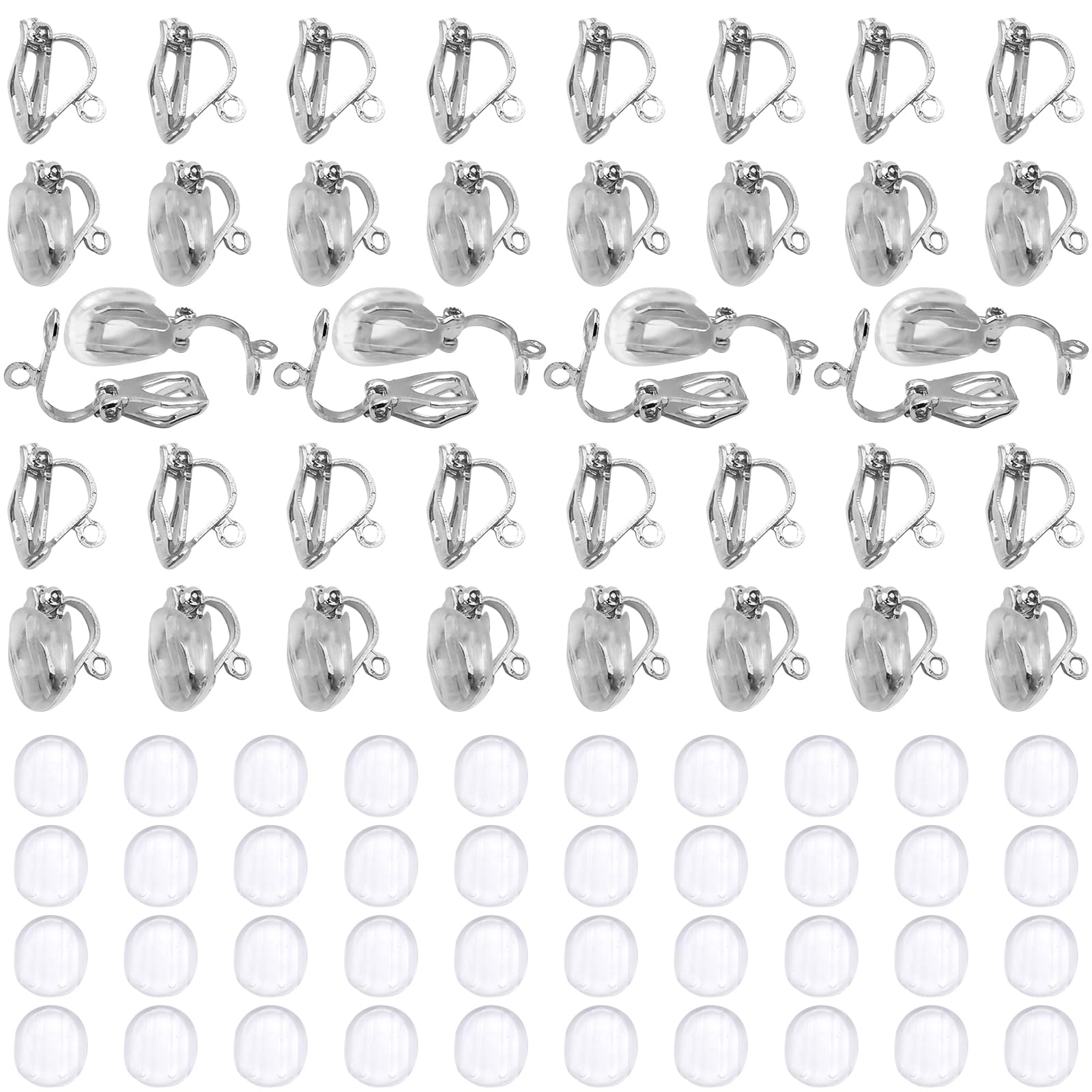 【送料無料】【BEAUTY PLAYER】ピアス イヤリングコンバーター ジュエリー40個と痛み止めパッド40個 手..