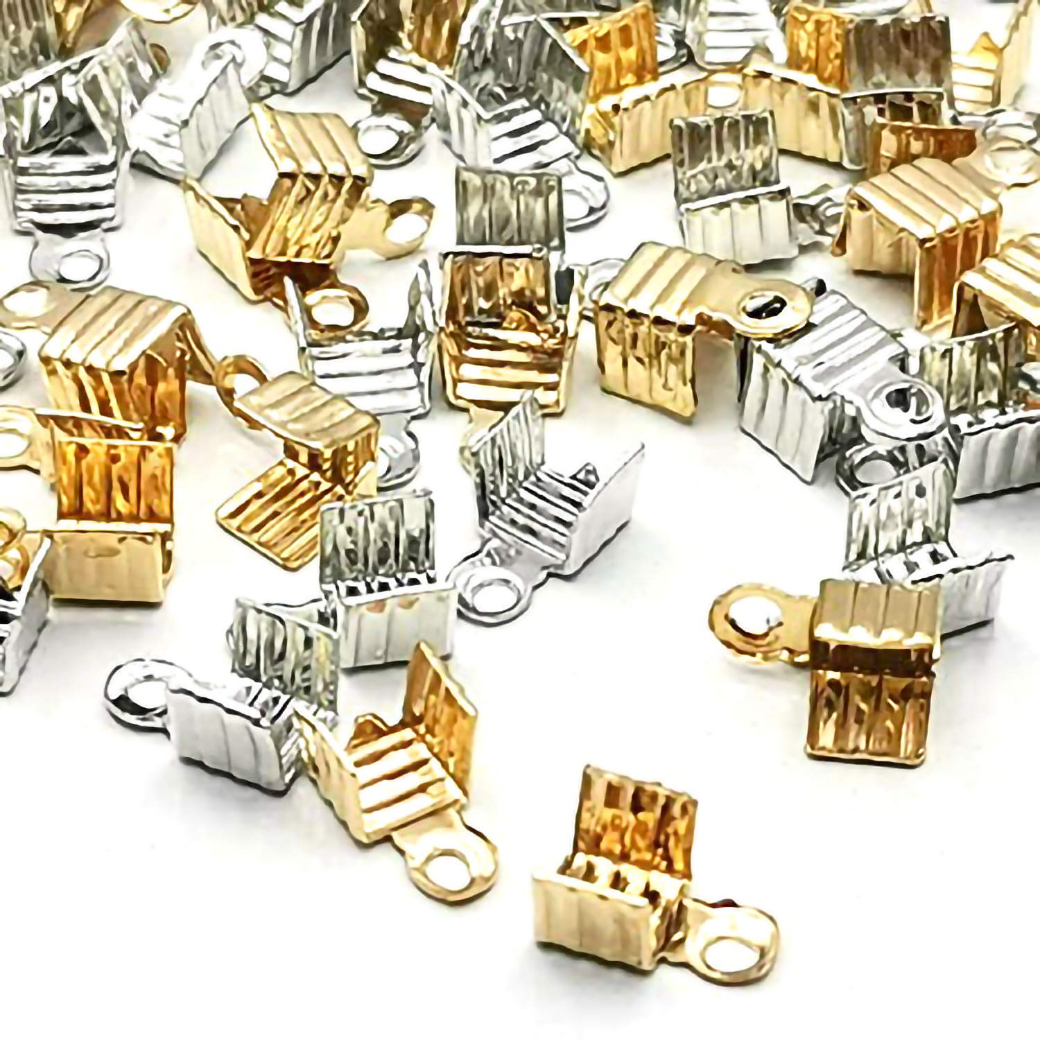 【送料無料】【BEAUTY PLAYER】カシメ 紐留め 約200個 ゴールド シルバー 各100個 アクセサリーパーツ ..