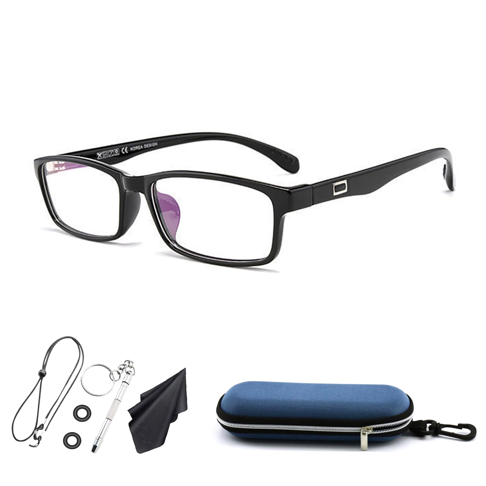 【送料無料】[Soarea] おしゃれ老眼鏡 ブルーライトカット老眼 鏡 高機能レンズ リーディンググラス 細かな作業 読書 UVカット老 眼鏡 メガネケース付き2016 (ブラック, 1.5, 倍率)