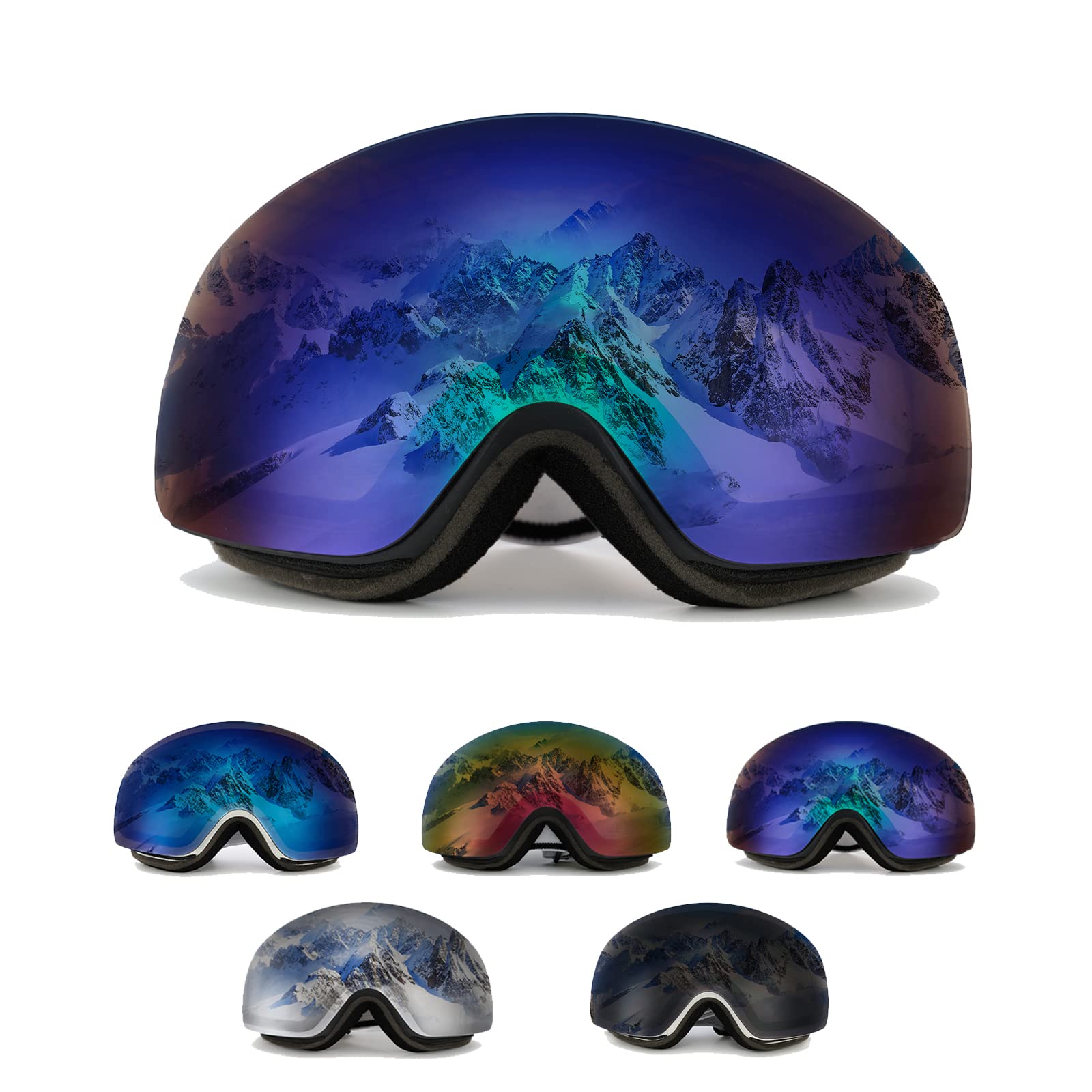 【送料無料】[GO!GRM] スキーゴーグル OTG スノーゴーグル REVO 紫外線99%カット スノーボードゴーグル..