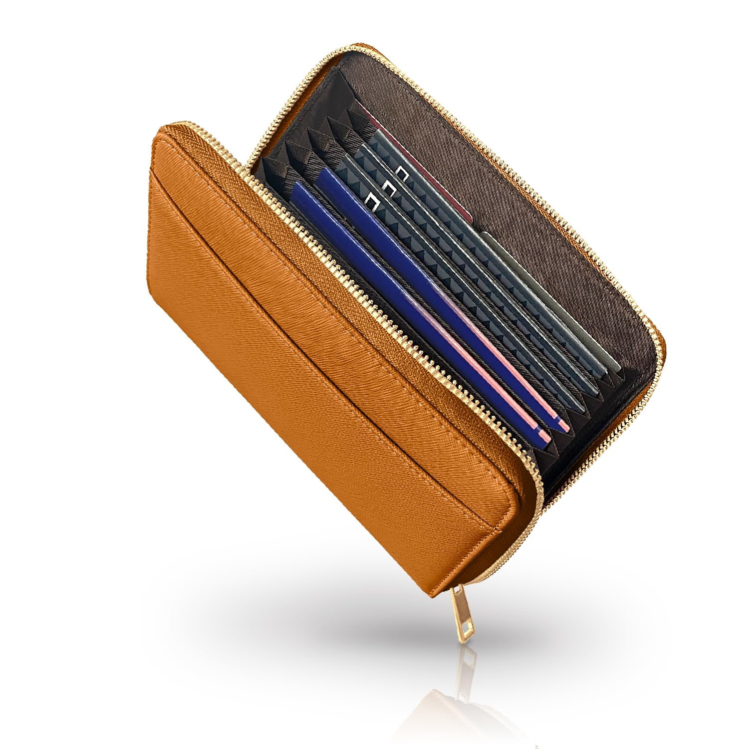 【送料無料】【整理収納アドバイザー監修】 RIMARUHE 通帳ケース (レディース専用)【本革xYKKのゴール..