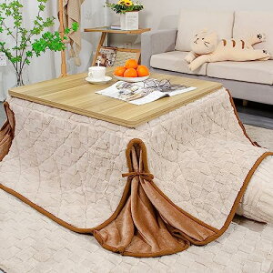 【送料無料】JEMAジェマ 省スペース こたつ布団 こたつ掛け布団 こたつカバー 掛け布団単品 薄掛け 長方形 ふわふわ もこもこ ぬくぬく 冬用 洗える 毛抜けない ボアフリース素材 約180x220cm(適応台サイズ 75〜80×105〜120cm)洗える ジャガード ベージュ