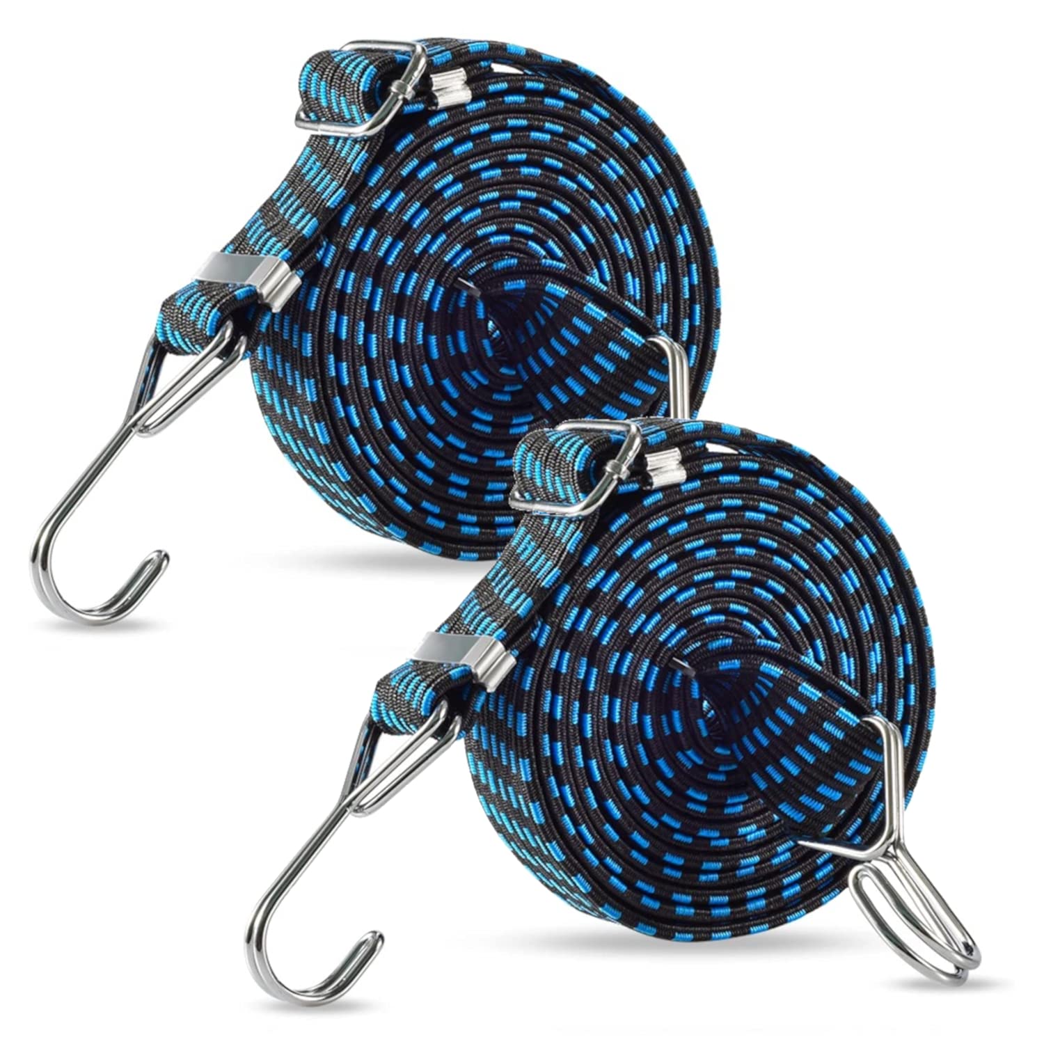 【送料無料】【LCYOUTH】荷台用 ゴム紐 固定紐 ベルト 2本組 長さ2M 幅30mm 自由伸縮 金属製フック付 ..