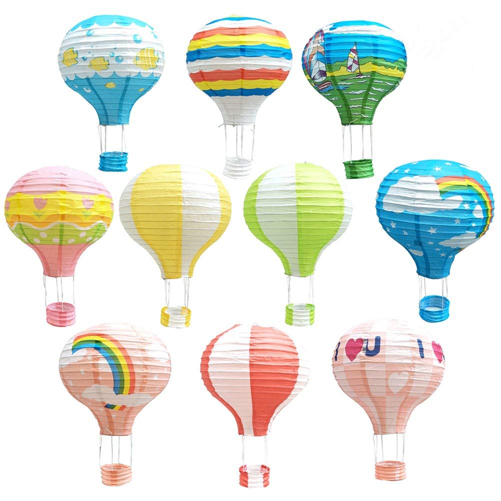 【送料無料】WINOMO 提灯 ちょうちん 紙ランタン 熱気球 折りたたみ ハンギング カラフルレ  ...