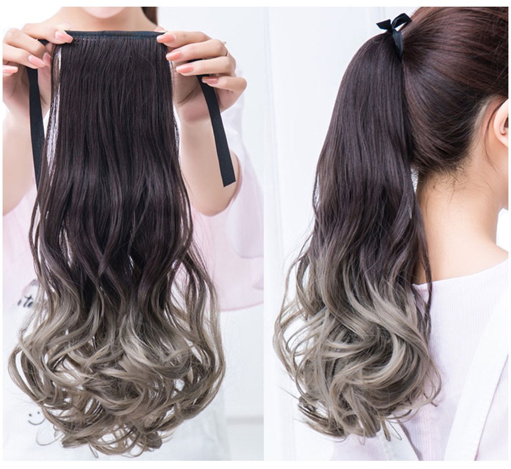 【送料無料】YJINCO グラデーションカラー エクステンション ポイントウィッグ ポニーテールウィッグ ..