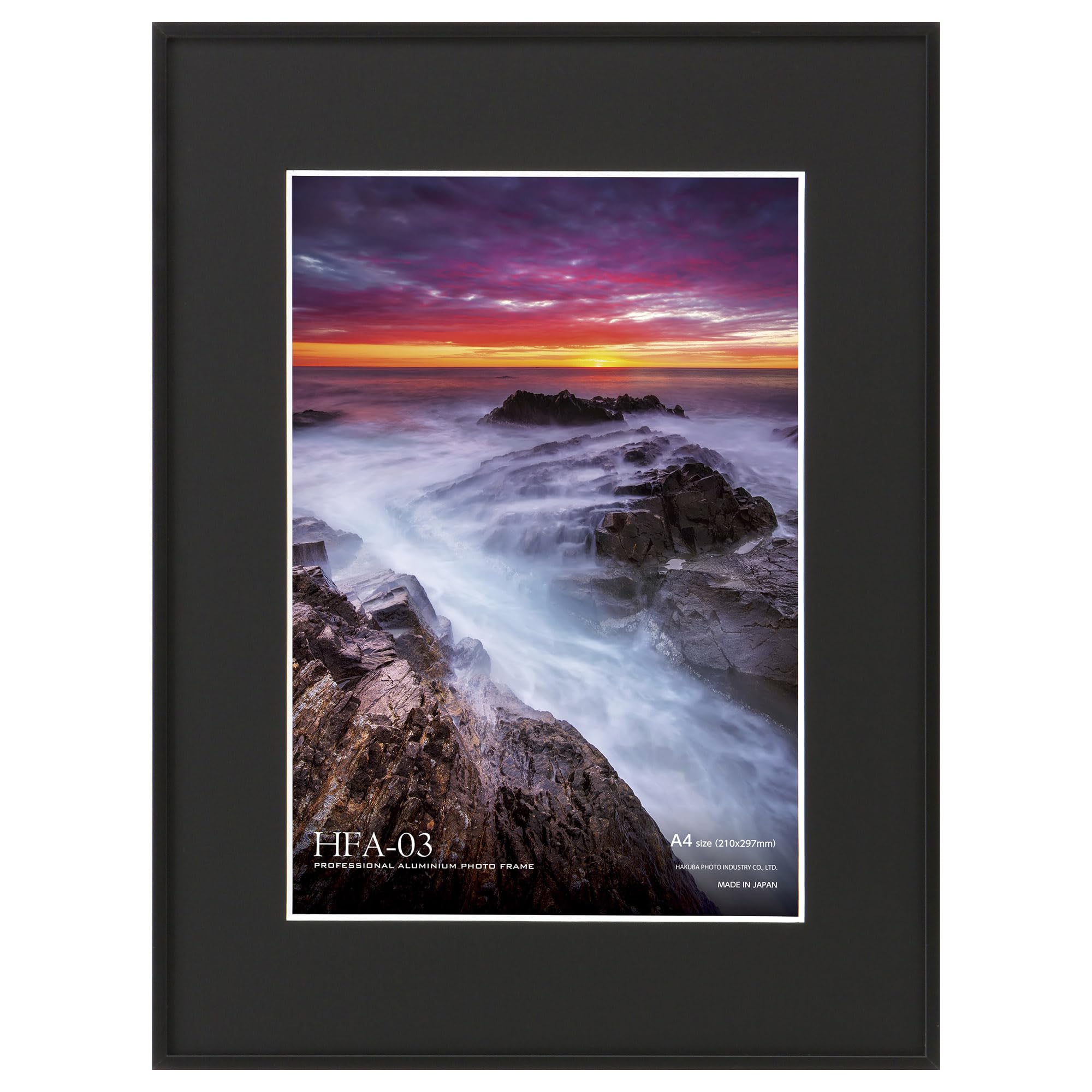 【送料無料】ハクバ HAKUBA 額縁 アルミ HFA-03 A4 ブラック HFA-03-A4