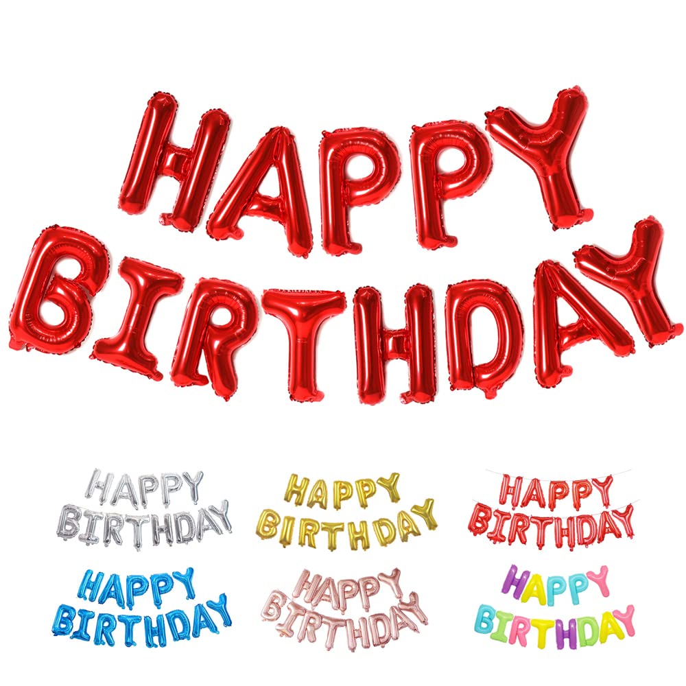 【送料無料】Lausatek 誕生日 飾り バルーン 風船セット HAPPY BIRTHDAY ハッピー バースデー 文字 飾り付け レッド