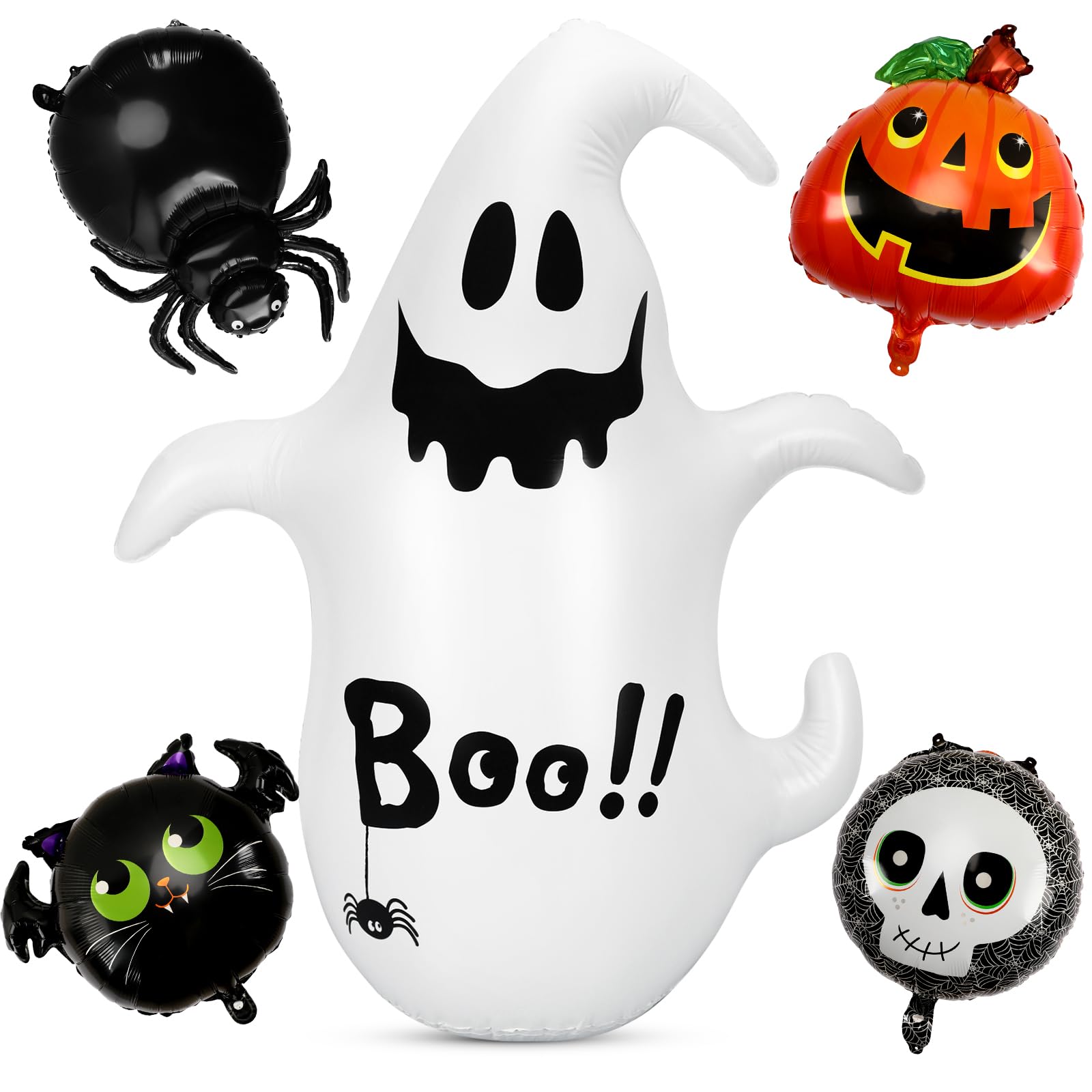 【送料無料】METBOU ハロウィン 飾り 屋外 5点 ロッキング ゴースト 高さ約135cm ハロウィン バルーン 大きい ハロウィン 置物 幽霊 おばけ バルーン カボチャ クモ コウモリ ハロウィーン 装飾