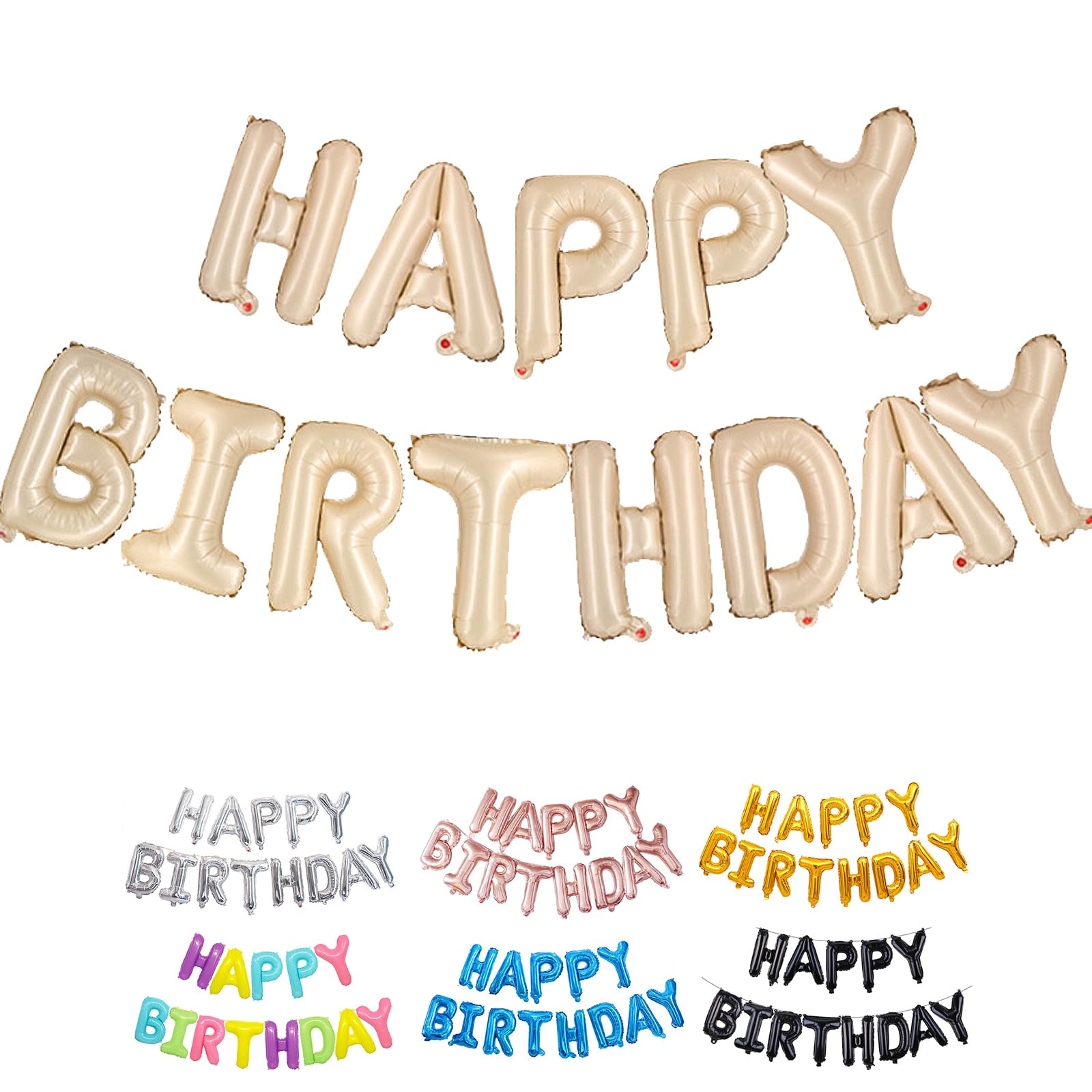 【送料無料】Lausatek 誕生日 飾り バルーン 風船セット HAPPY BIRTHDAY ハッピー バースデー 文字 飾り付け キャラメル