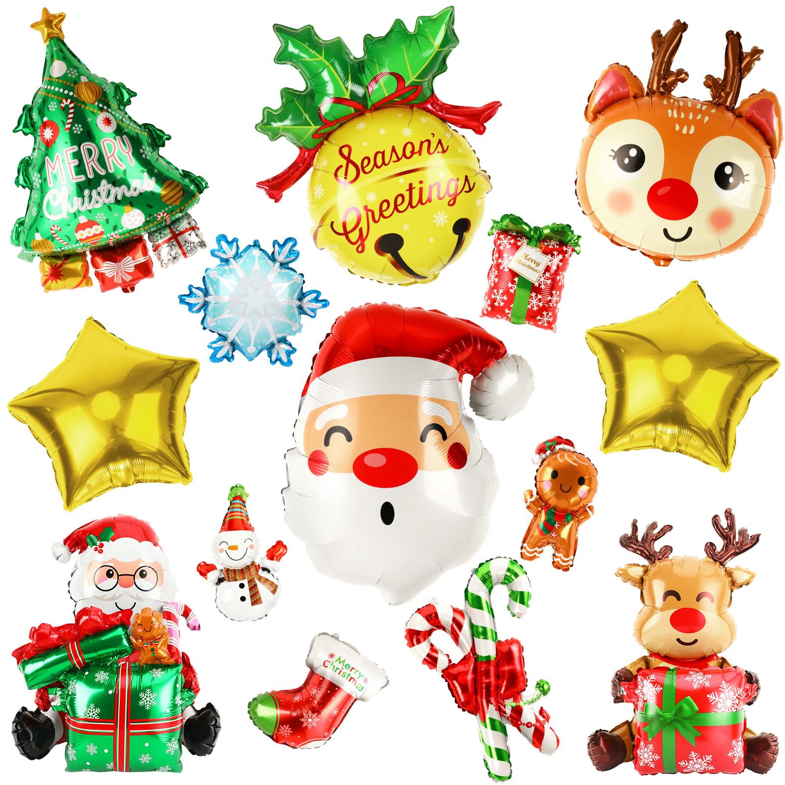 【送料無料】METBOU クリスマス バルーン 14個 クリスマス 飾り 風船 大きい クリスマス 飾り付け パーティーグッズ クリスマス デコレーション サンタ バルーン インテリア 写真小道具