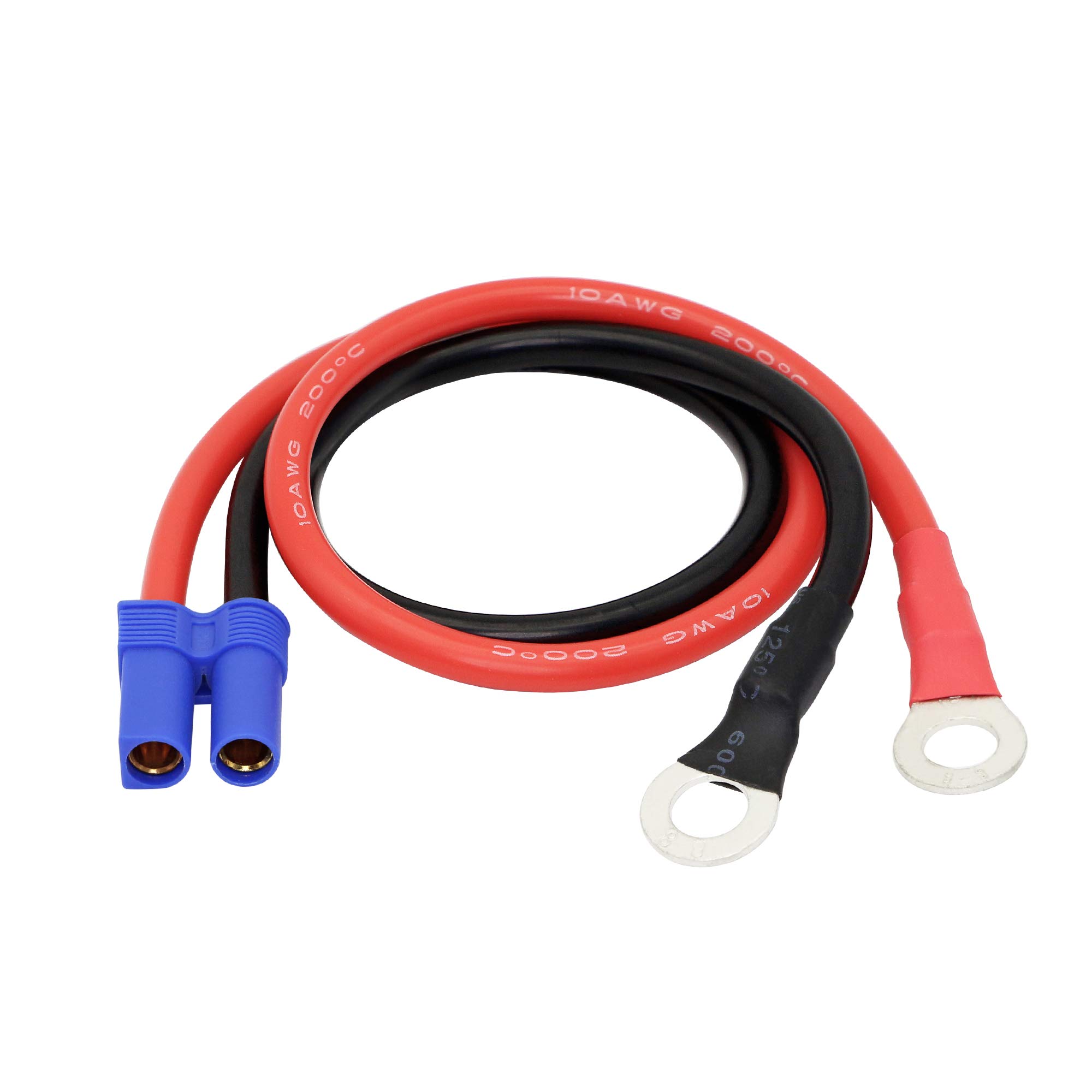 【送料無料】SinLoon ec5 ケーブル 8mm丸端子 10awg 純銅 カージャンプスタート/カーバッテリー接続用 ..