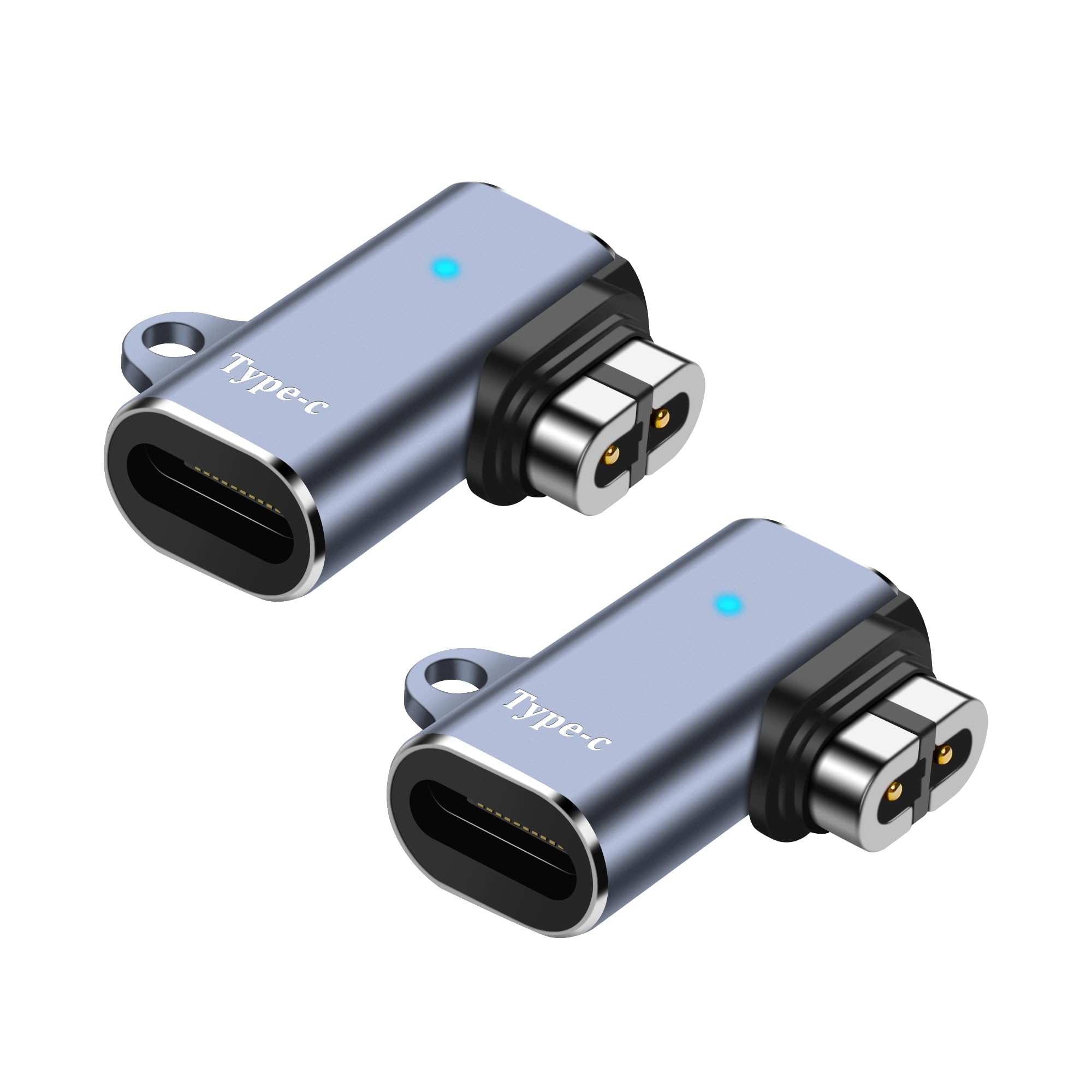 【送料無料】SinLoon マグネット式充電アダプター Type-C コネクター Aftershokzヘッドフォンチャージャー用 磁気充電アダプター Shokz Aeropex、OpenRun、OpenRun Pro、OpenRun Mini、OpenCommに対応します 2個 (側面)