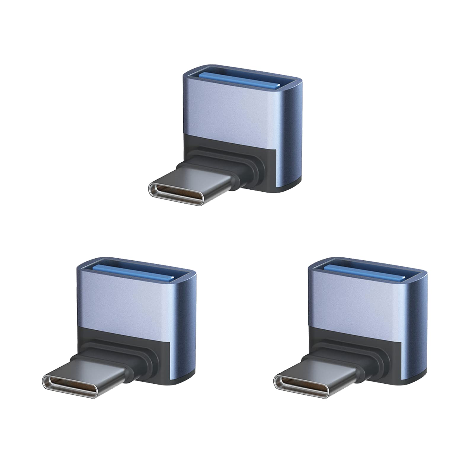 【送料無料】USB-C & USB 3.1 変換アダプタ L字型 Suptopwxm 3個セット(Type C - USB A 3.1 メス) 最大10Gbps スマートフォン/タブレット/ゲーム機のタイプc機種に対応
