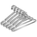 【送料無料】AUV ステンレスハンガー 50本組 すべらない 洗濯 頑丈 錆びにくい 曲がらない スカート シルバー ズボン コート 3mm 幅42cm 高さ19.5cm