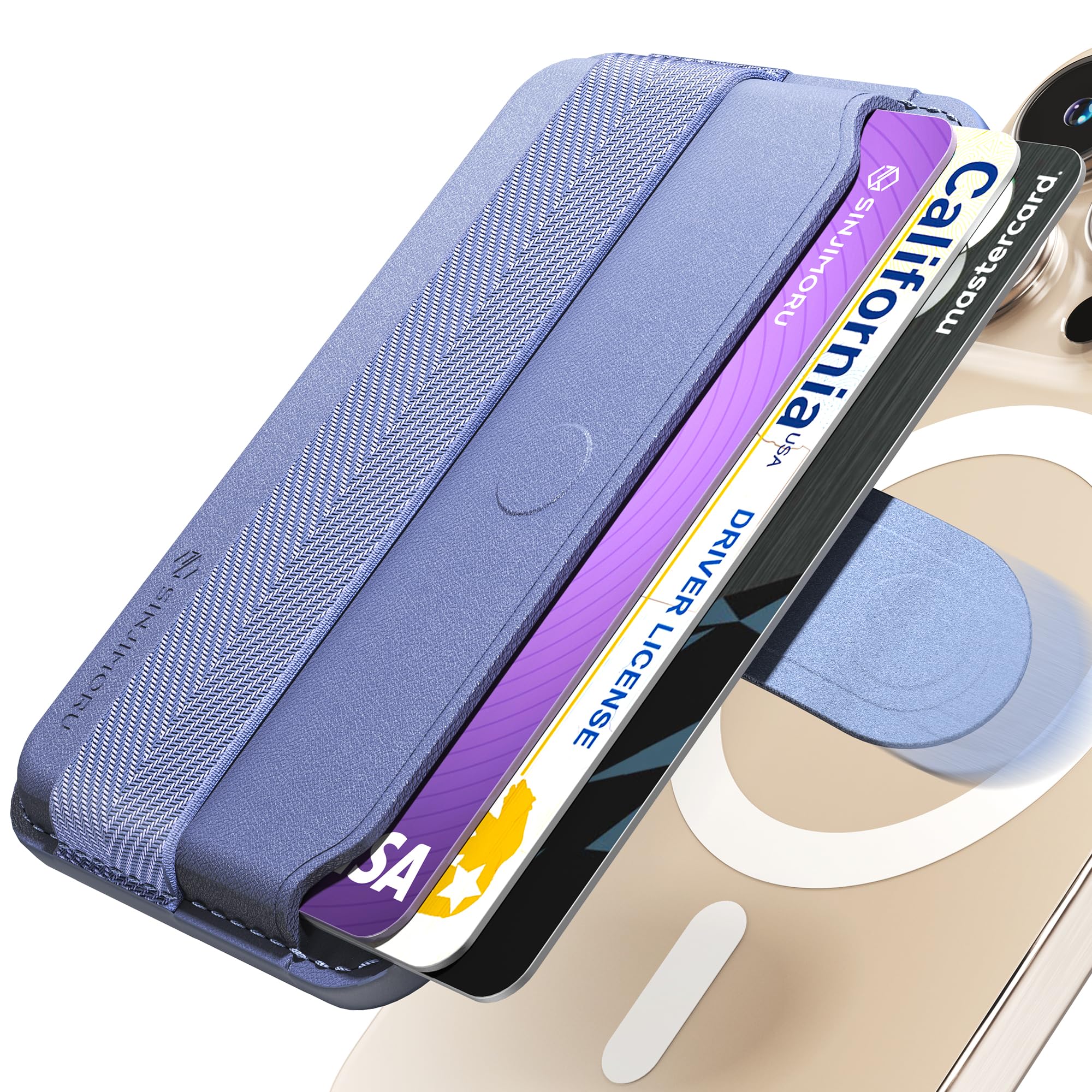 【送料無料】[Sinjimoru] プル & スライド magsafe対応 カードケース, フィンガーグリップ 付き, タプ..