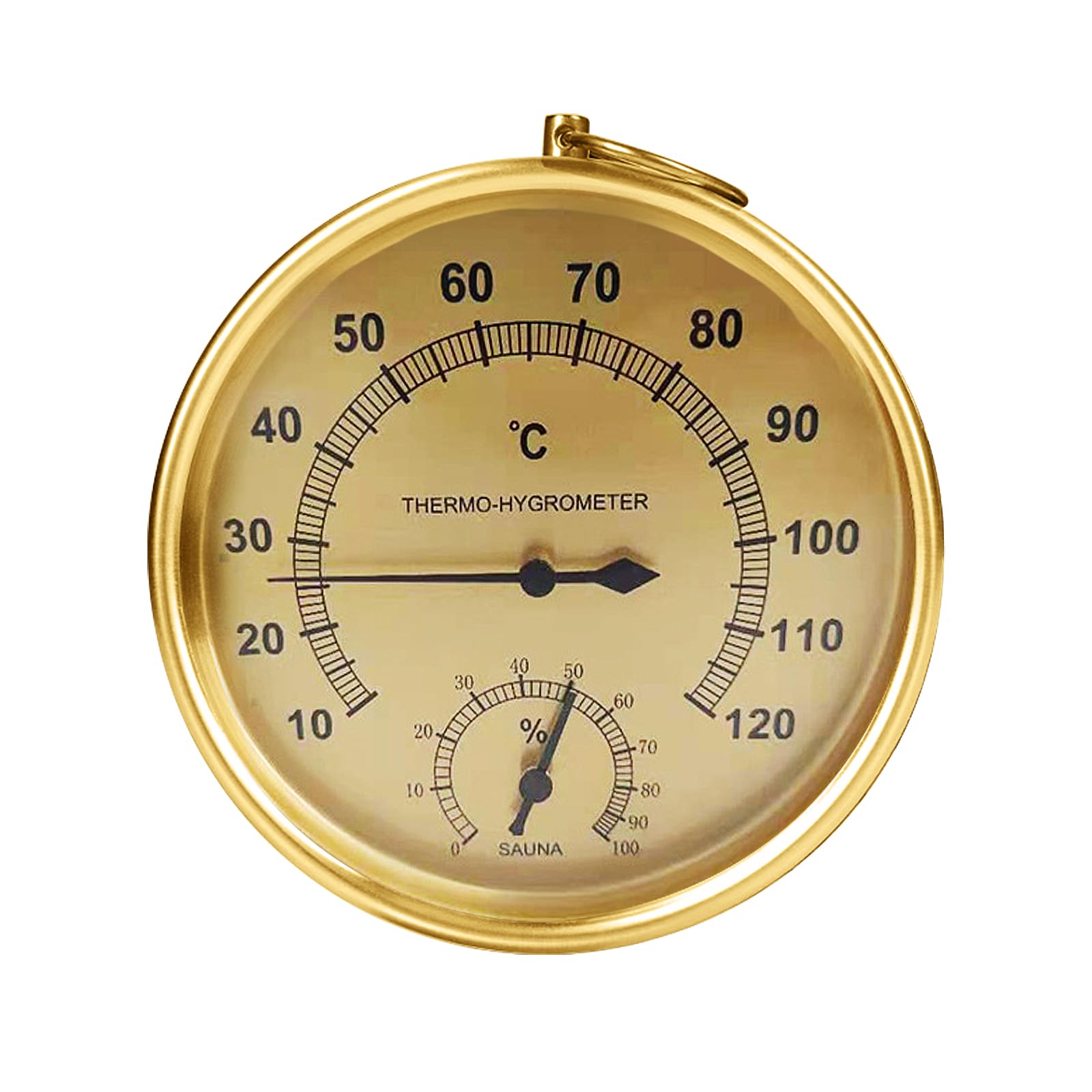 【送料無料】ziyue サウナ 温湿度計 アナログ 湿度計 おしゃれ 壁掛け式 耐熱 耐湿 ステンレス製 変形..
