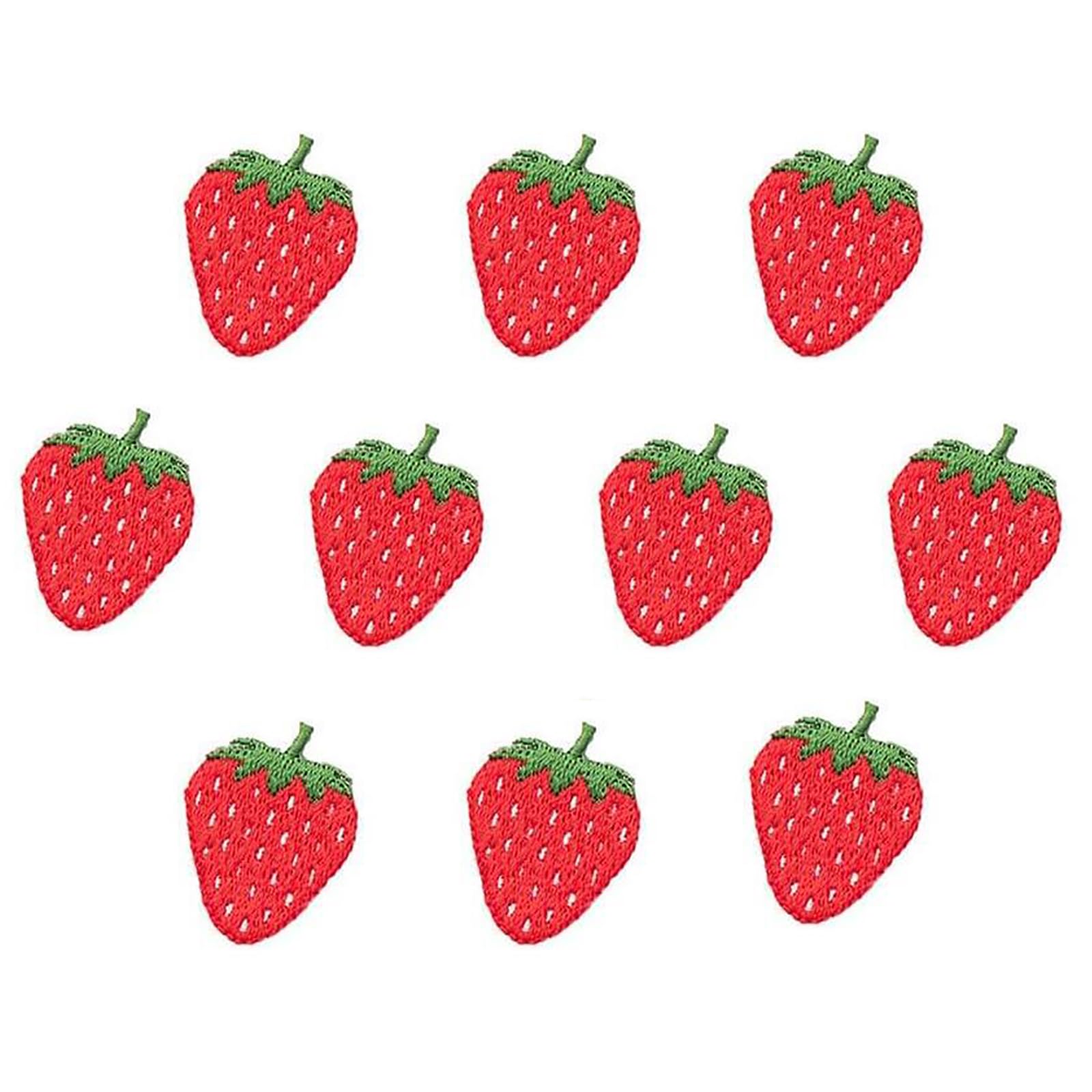 【送料無料】GOODCHI アイロン ワッペン イチゴ 10枚セット おしゃれ パッチ 補修 刺繍 アップリケ DIY 女の子 男の子 かわいい 装飾