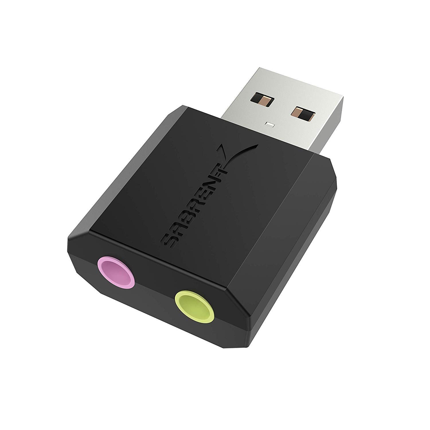 【送料無料】SABRENT USB オーディオ変換アダプタ WindowsとMac対応、プラグ＆プレイ、ドライバ不要 (AU-MMSA)