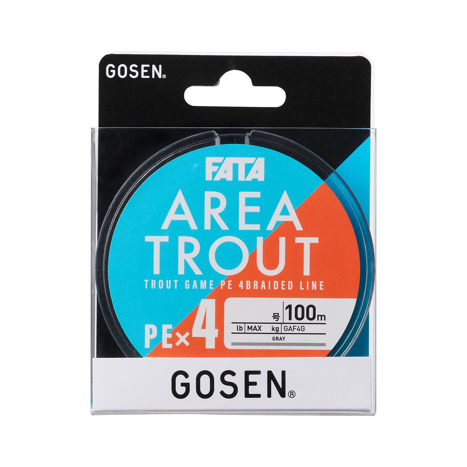 【送料無料】ゴーセン(GOSEN) FATA AREA TROUT PE×4 100m 0.3号 GAF4G1003グレー