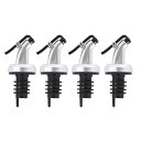 【送料無料】DFsucces ポアラー ポアラー ステンレス テーパー注ぎ口 オリーブオイル ウイスキー ワイン カクテル ボトル 業務用 紛失防止 キャップ付...