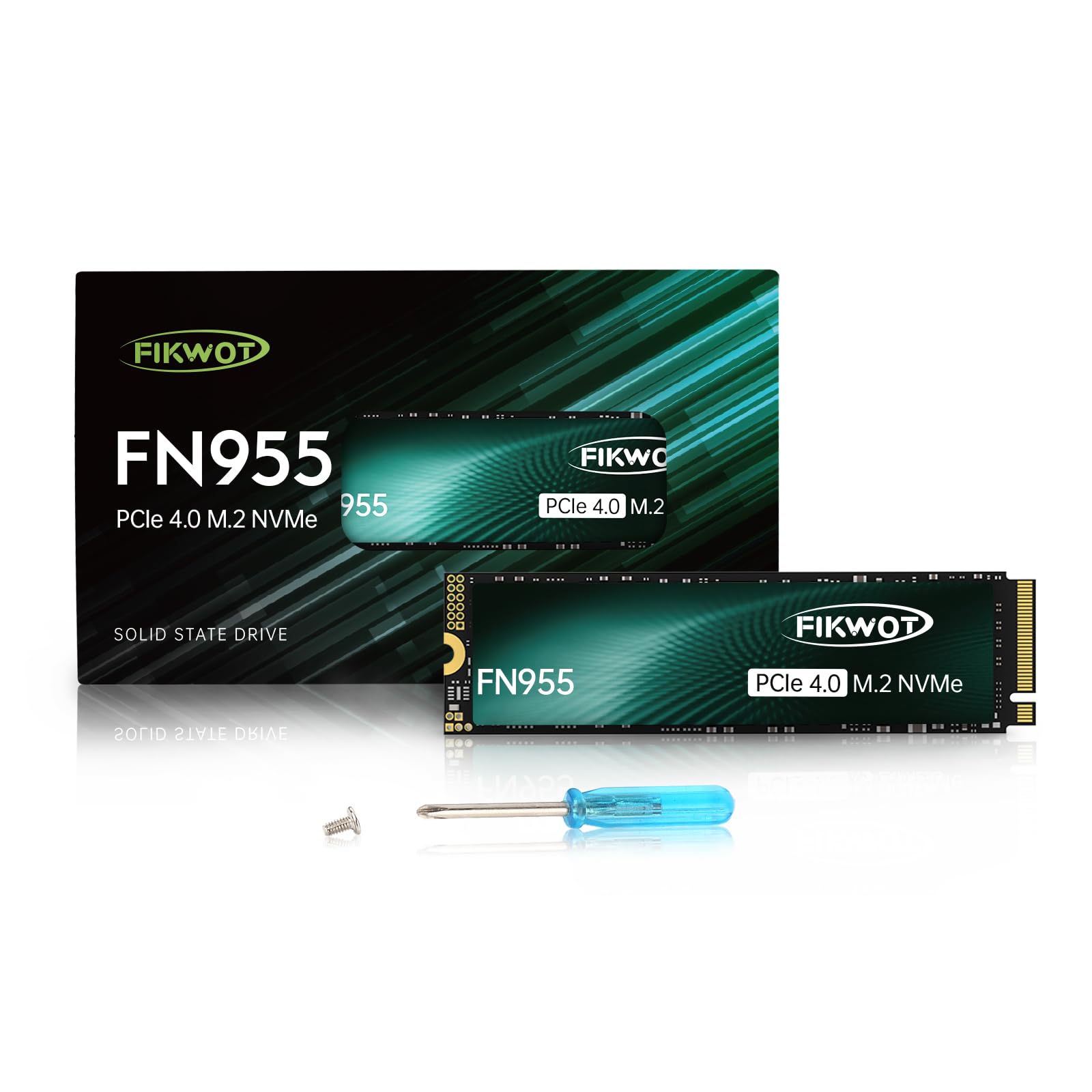 【送料無料】FN955 M.2 SSD 1TB 2280 PCIe Gen4x4 最大7350MB/s 3D NAND TLCフラッシュ NVME SSD SLCキャッシュ搭載 内蔵SSD PS5/ノートPC/デスクトップ用ストレージ拡張