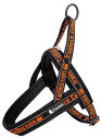【送料無料】cocomall 喉に優しいハーネス 2022最新 TRUE LOVE日本授権店 犬用ハーネス 犬用胴輪 ドッグ ペット用品 3M反射材料 訓練 お出かけ ネオプラン素材 小型犬、中型犬、大型犬に向け 通気性 調節可能 夏に対応 (XS, オレンジ&ブラック)